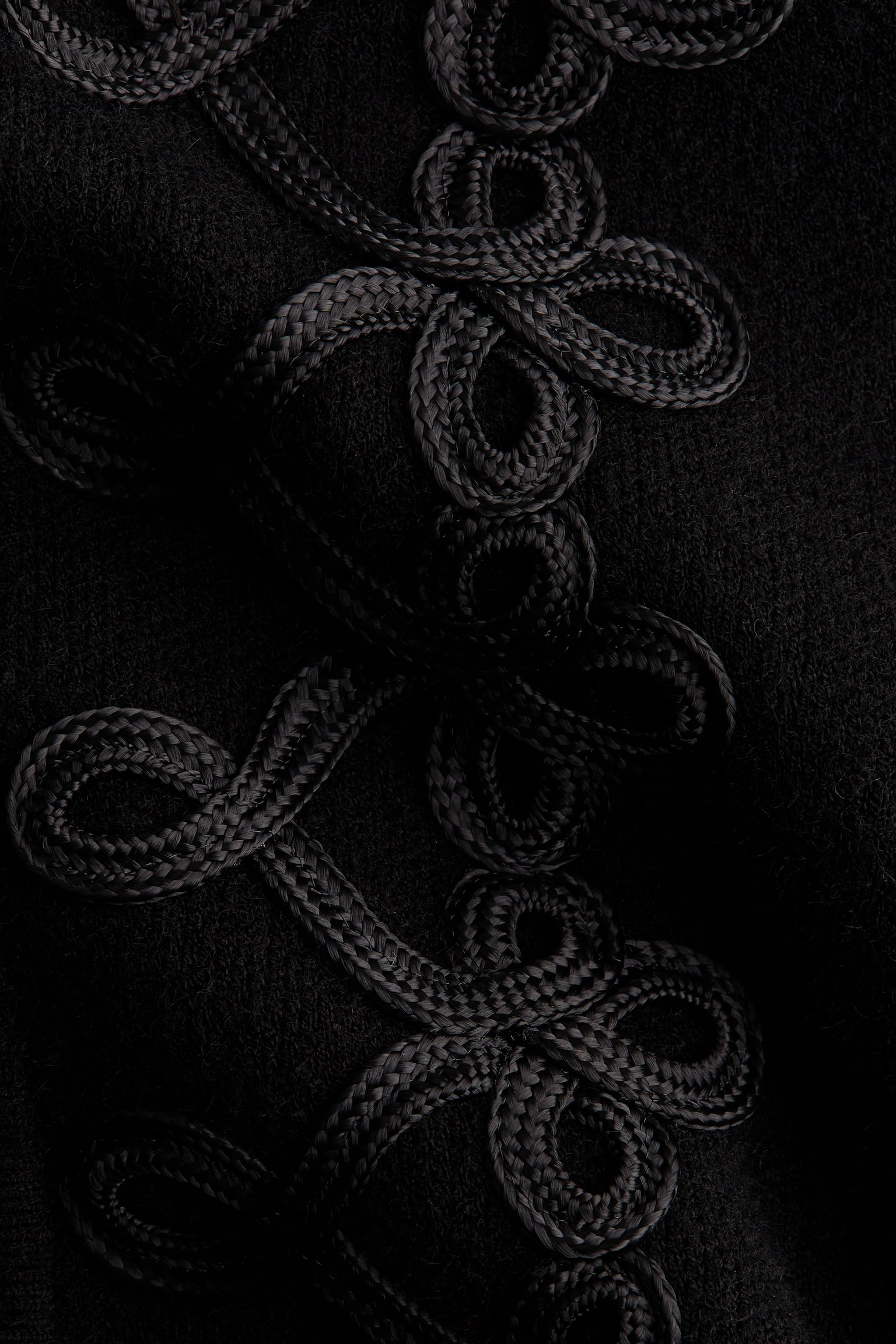 Женский кардиган H&M Short Rope-Detail, цвет: Чёрный — фото 6