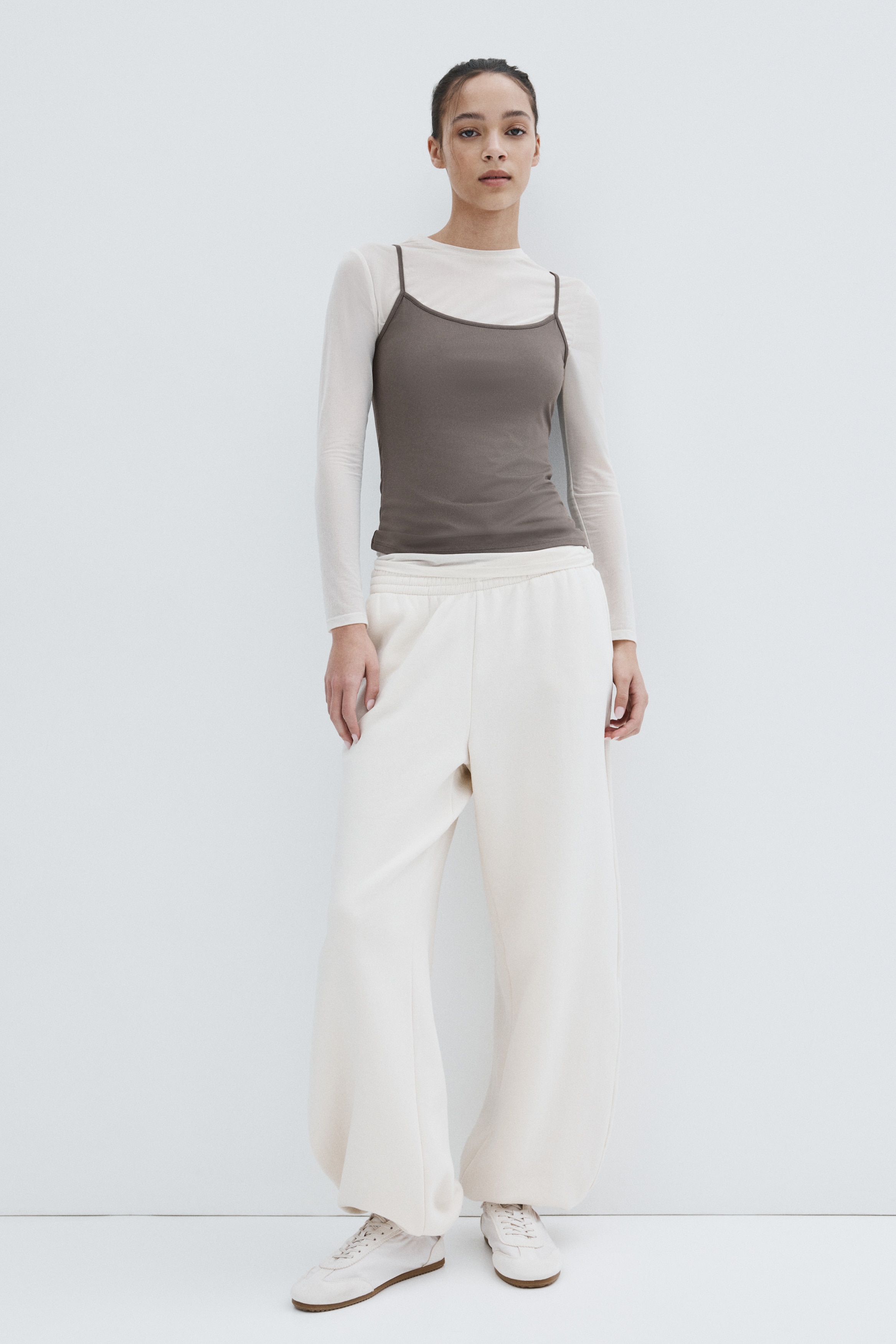 Microfibre strappy top