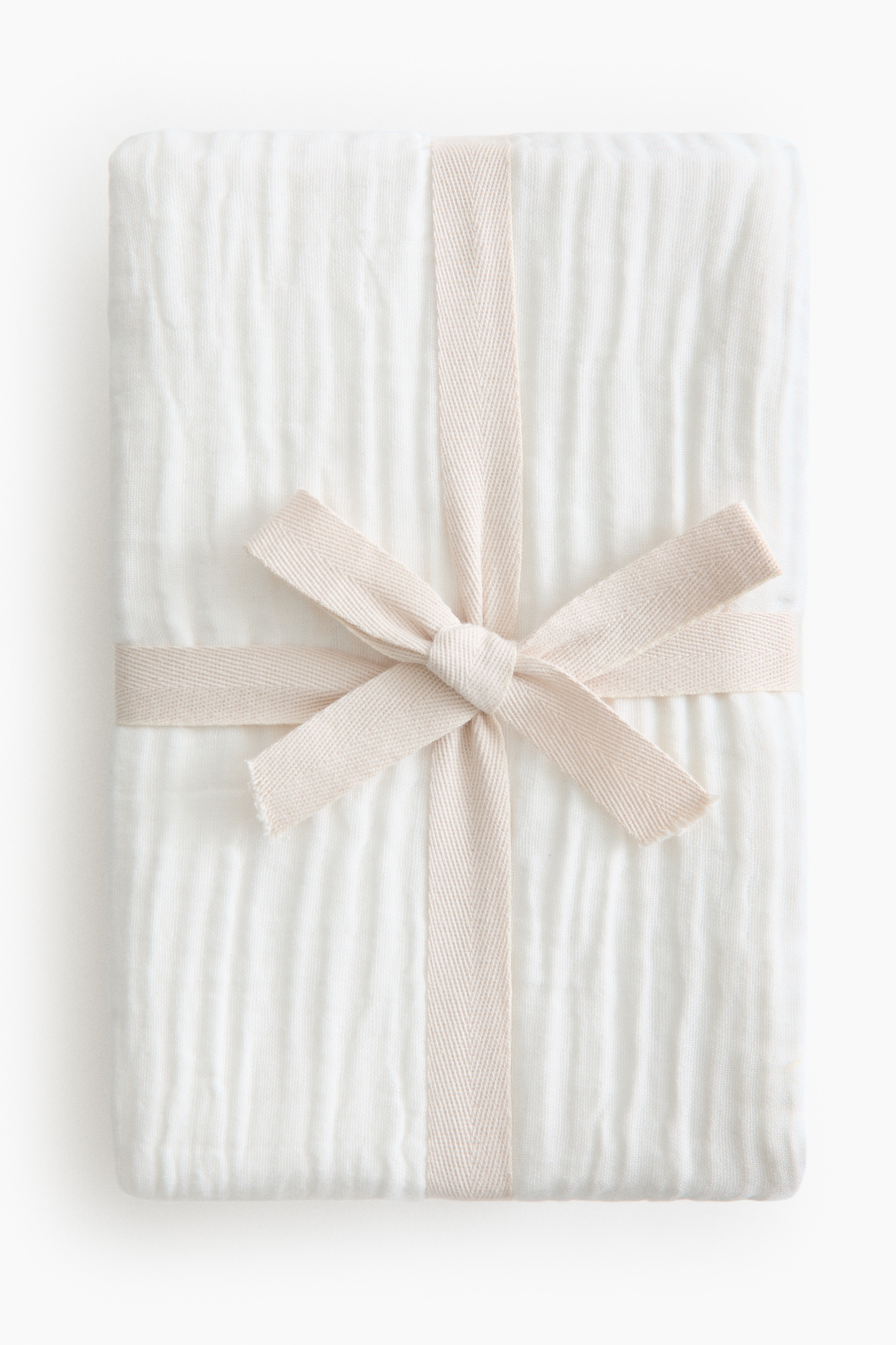 寝具 【H&M home】モスリンダブル掛け布団カバーセット White