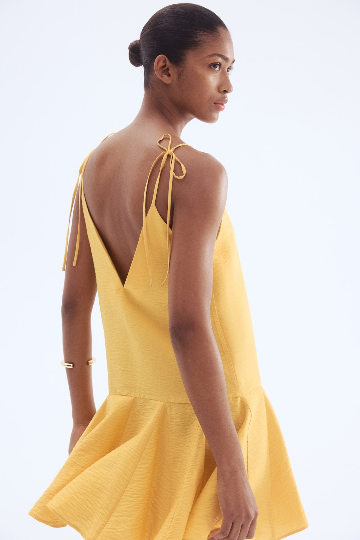 Vestito Estivo Vestito Giallo H&m Abito Con Gonna Svasata