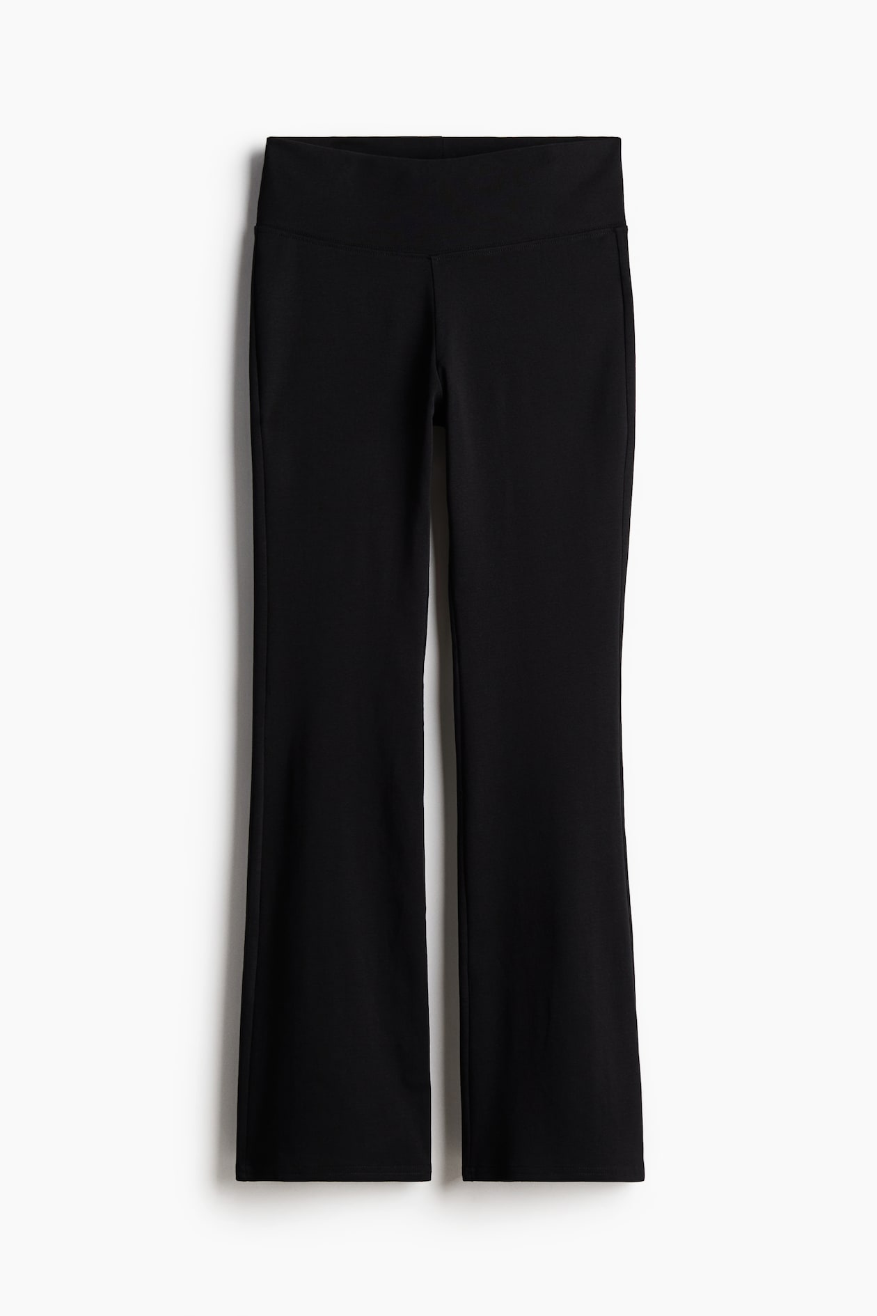 Flared leggings Black/Ribbed Ladies H&M IN