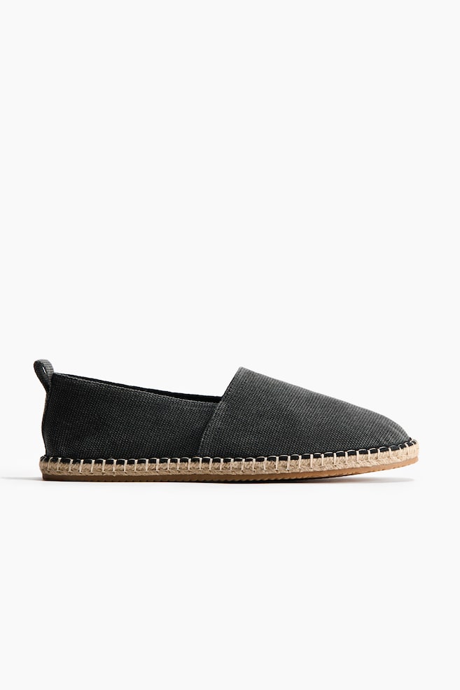 Canvas Espadrilles - Black/Beige - 1