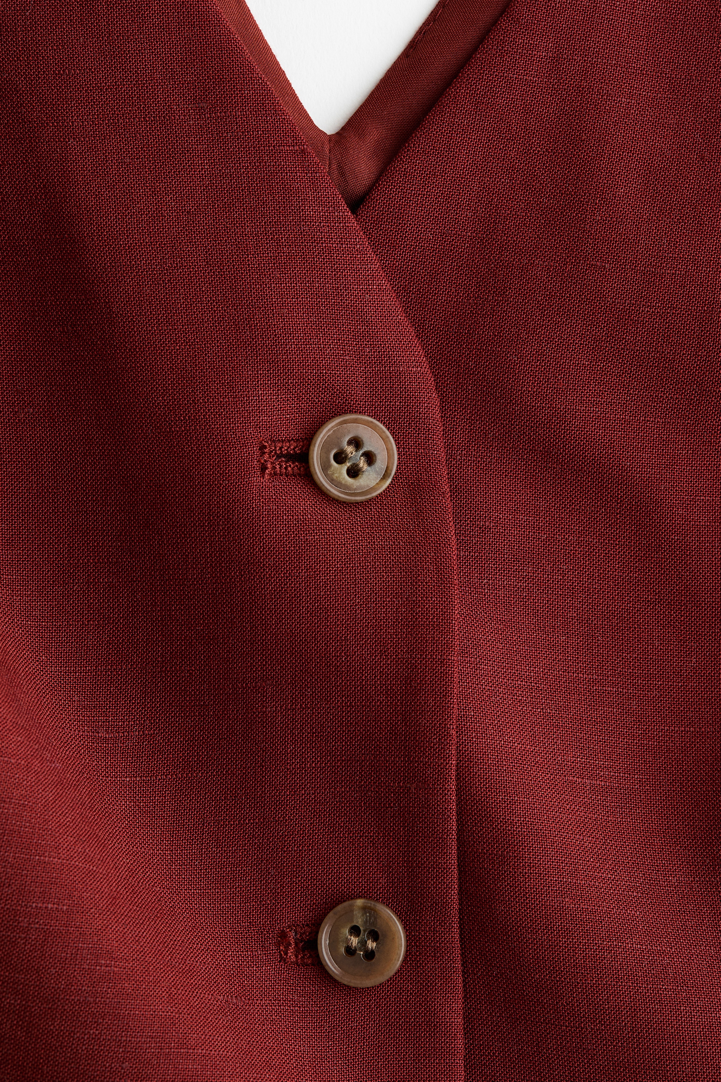 Linen-blend waistcoat