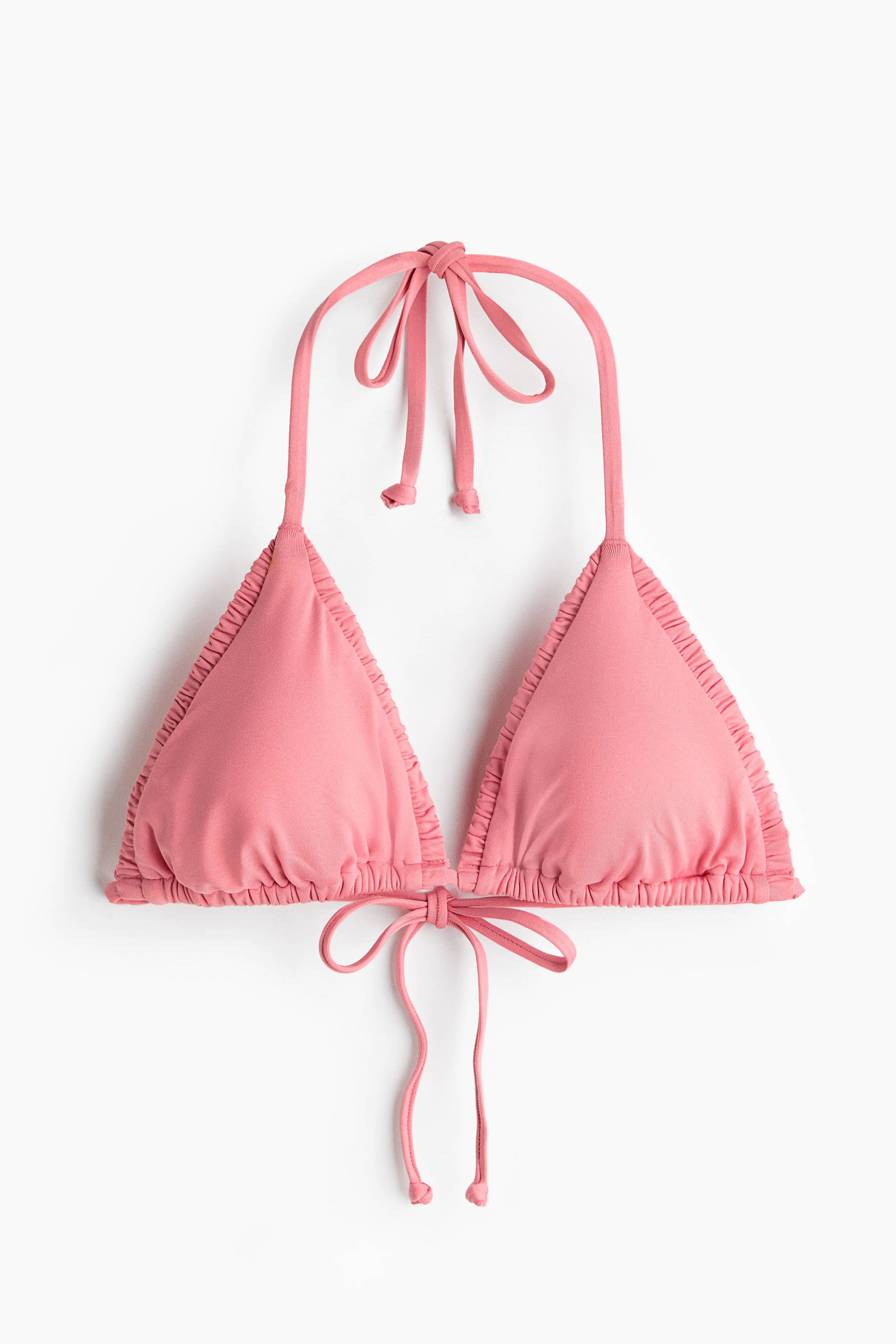Padded triangelbikinitop - Roze/Donkerbruin/roomwit/Wit/bloemen