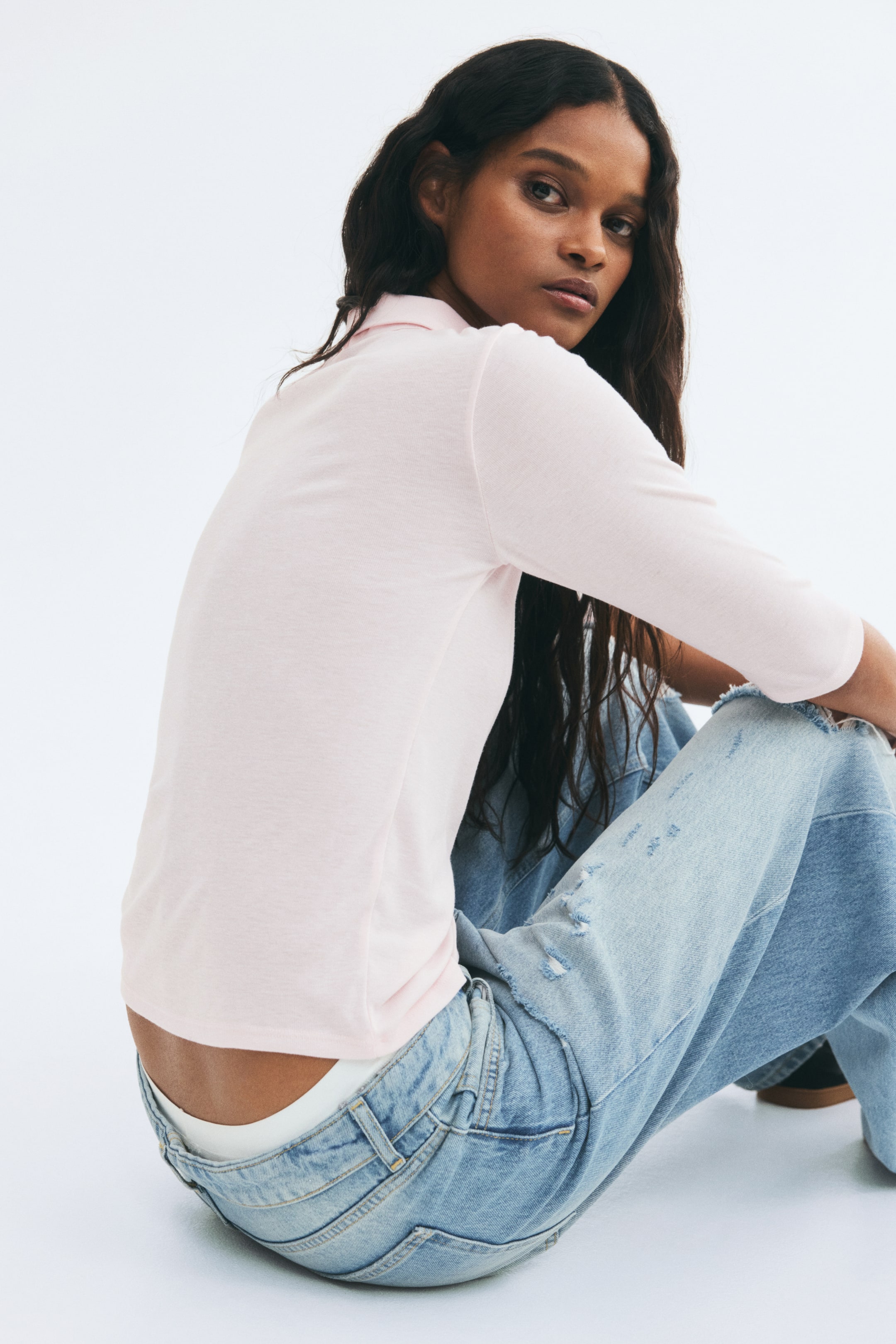 Ribbed Polo Shirt