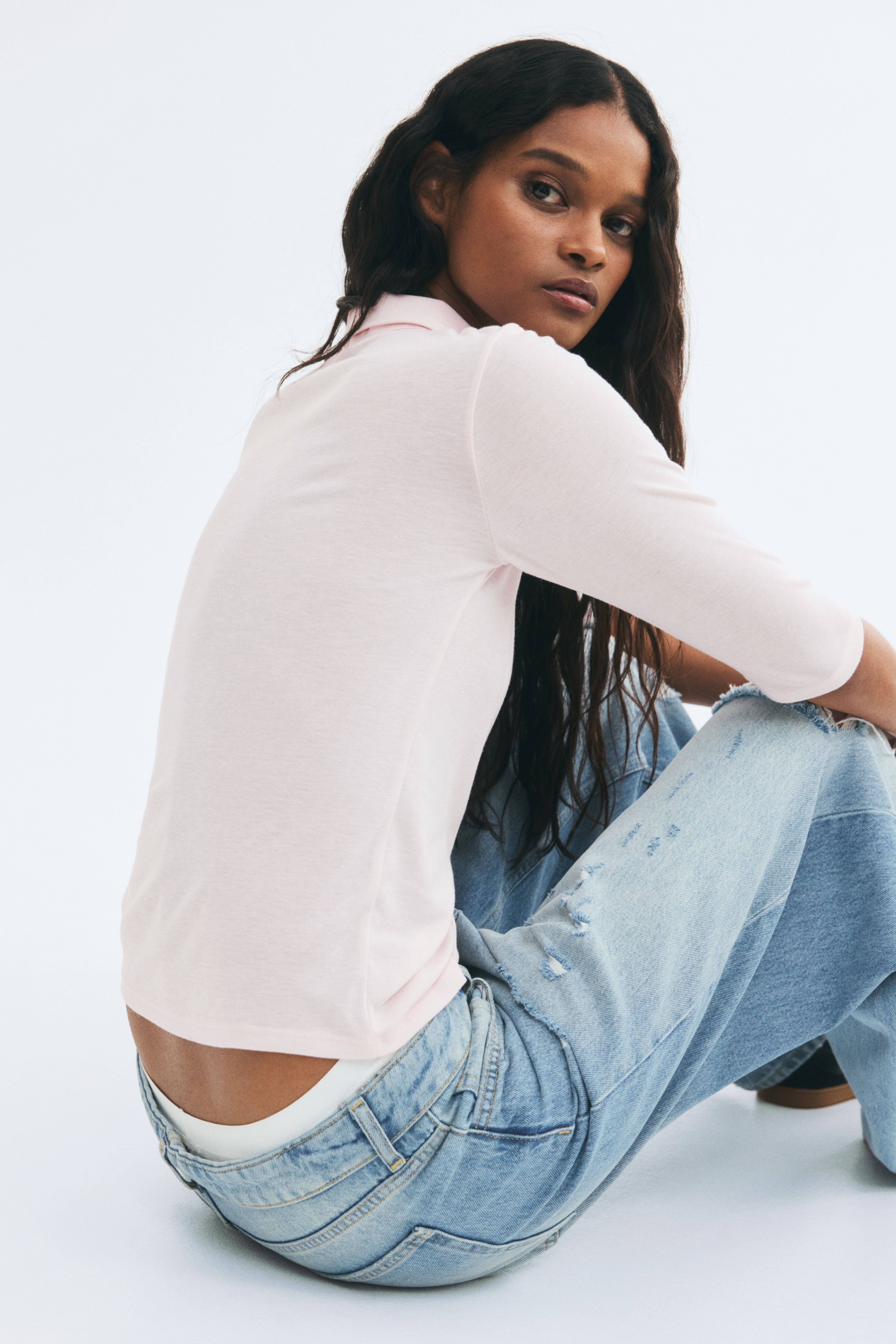 Ribbed Polo Shirt
