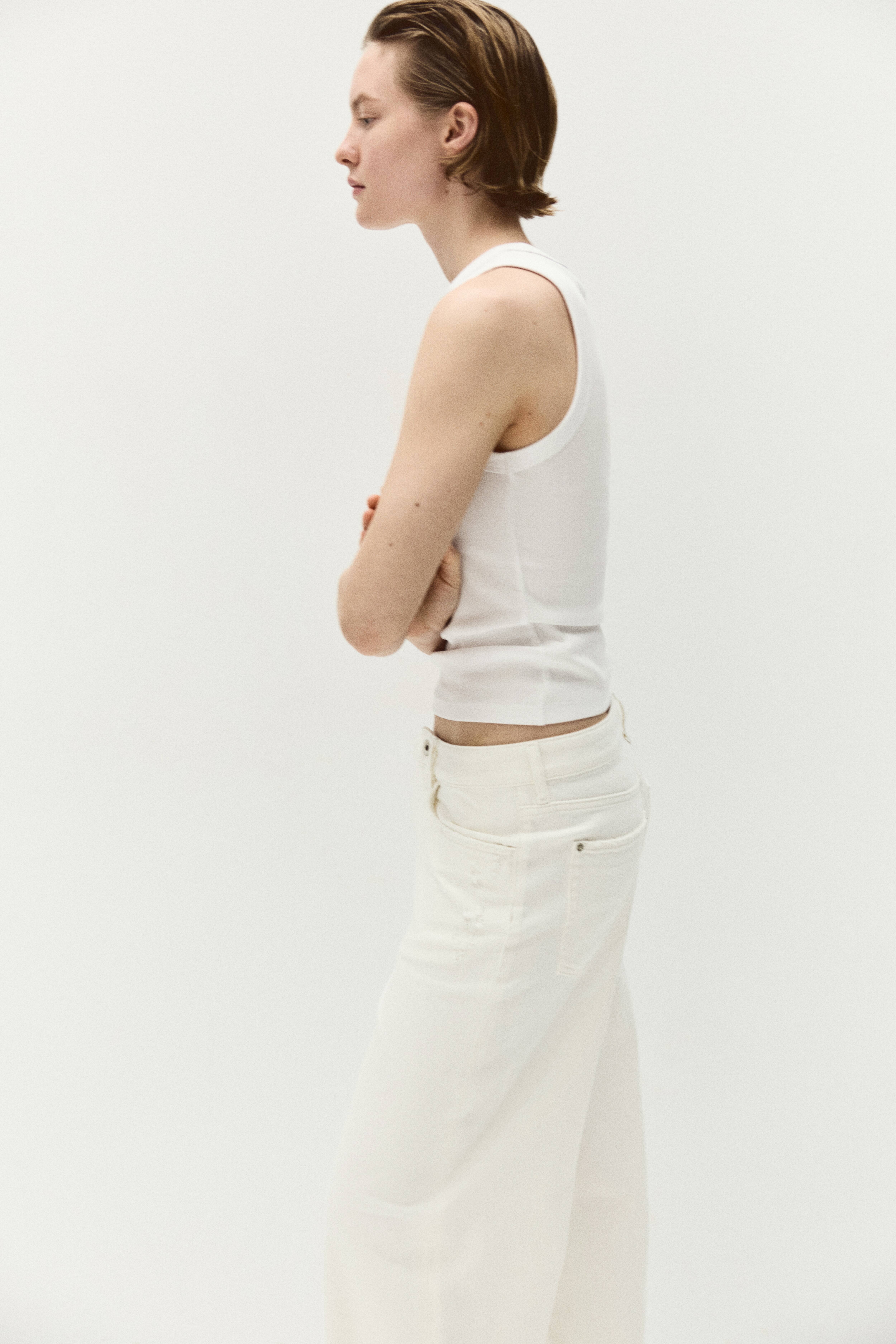 Barrel Leg Low Waist Ankle Jeans