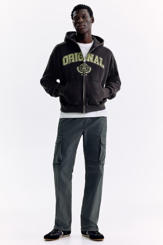 Nylonowe spodnie cargo Regular Fit
