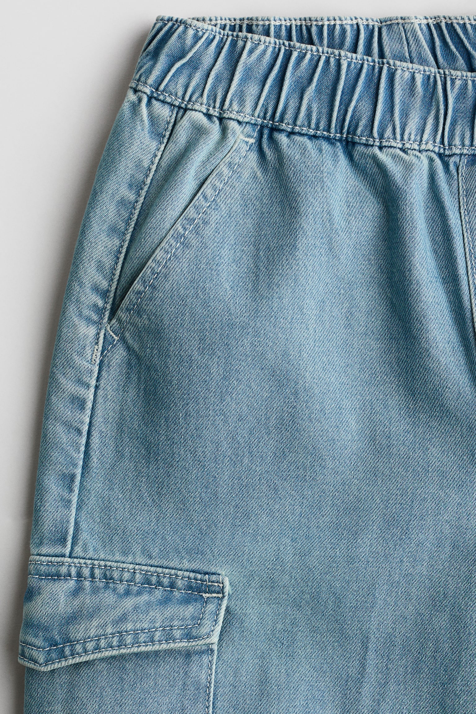 丹寧工作風慢跑褲 - 淺丹寧藍 - 2