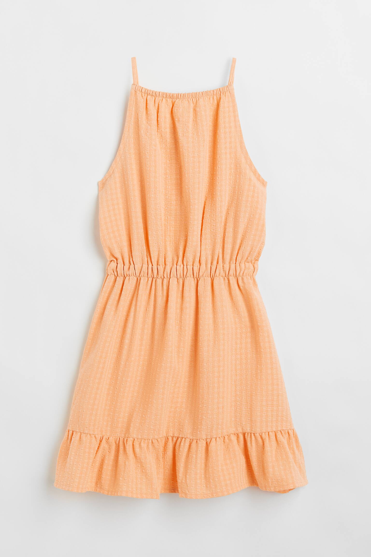 Cut-out dress - Light orange/Blue/Striped - 1