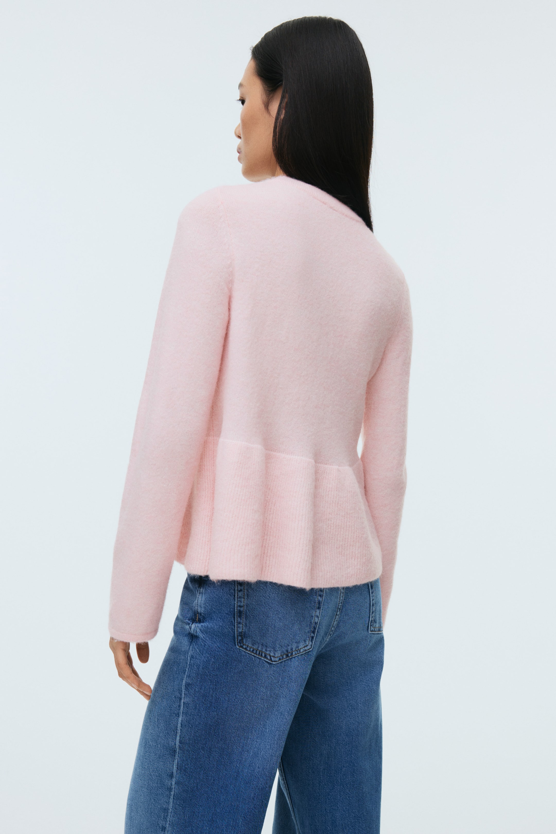 拡大画像を表示: Peplum jumper - ライトピンクメランジ - レディース | H&M JP 4