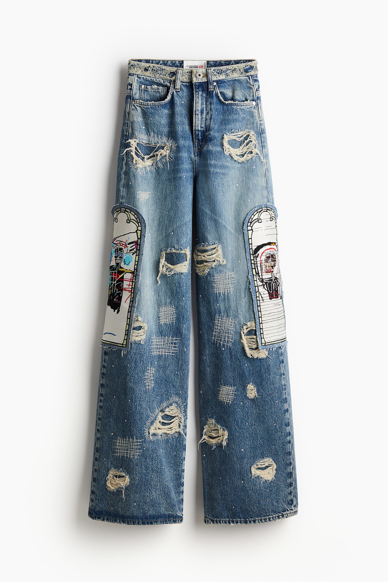 Straight Relaxed High Jeans - Denim blue/Basquiat - 2