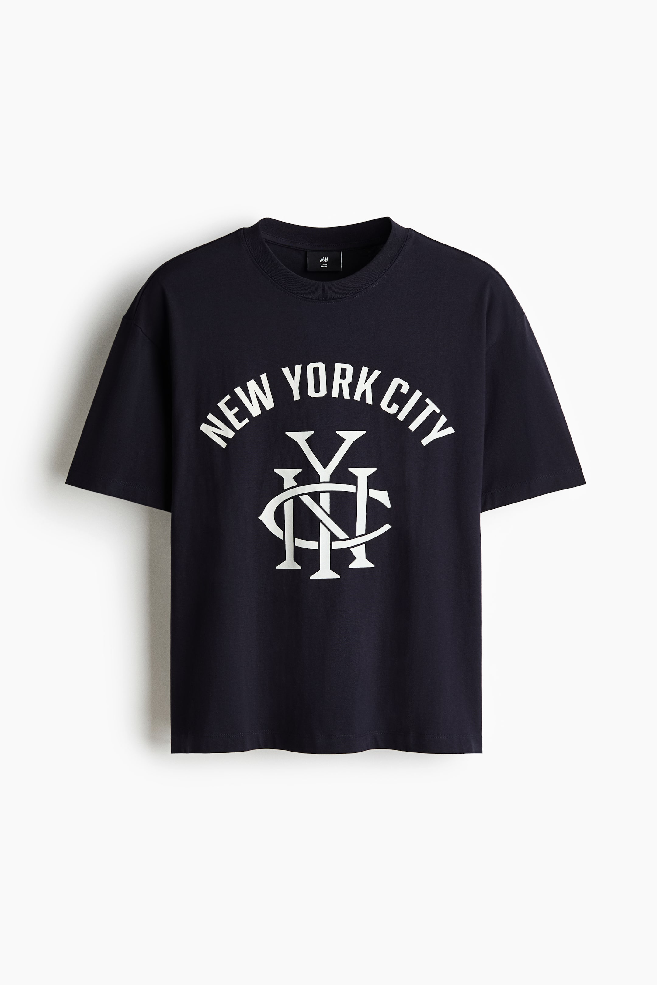 View larger image: Loose-Fit Printed T-Shirt - Dark blue/New York City - Men | H&M US 1