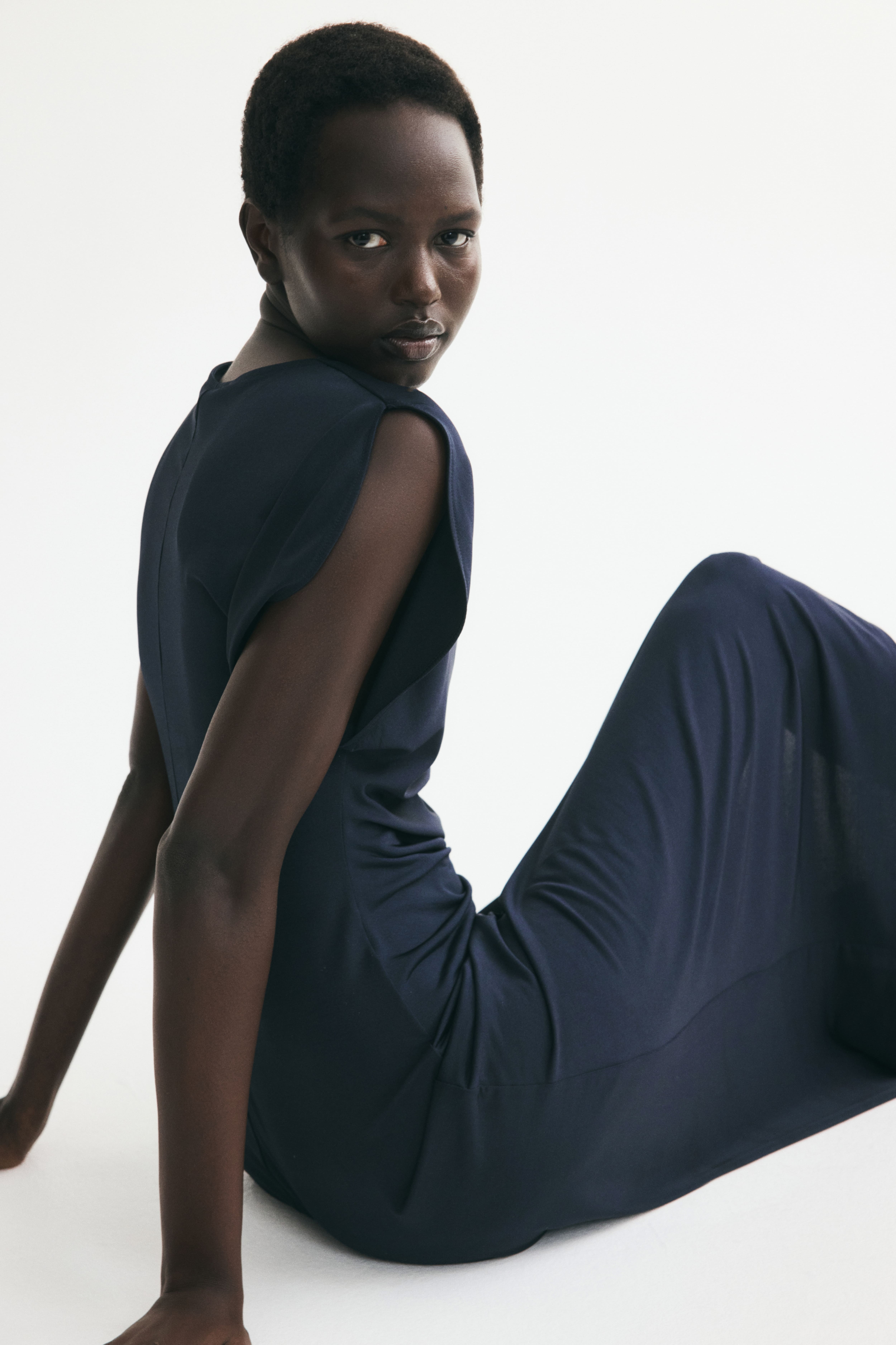 Draped Jersey Dress
