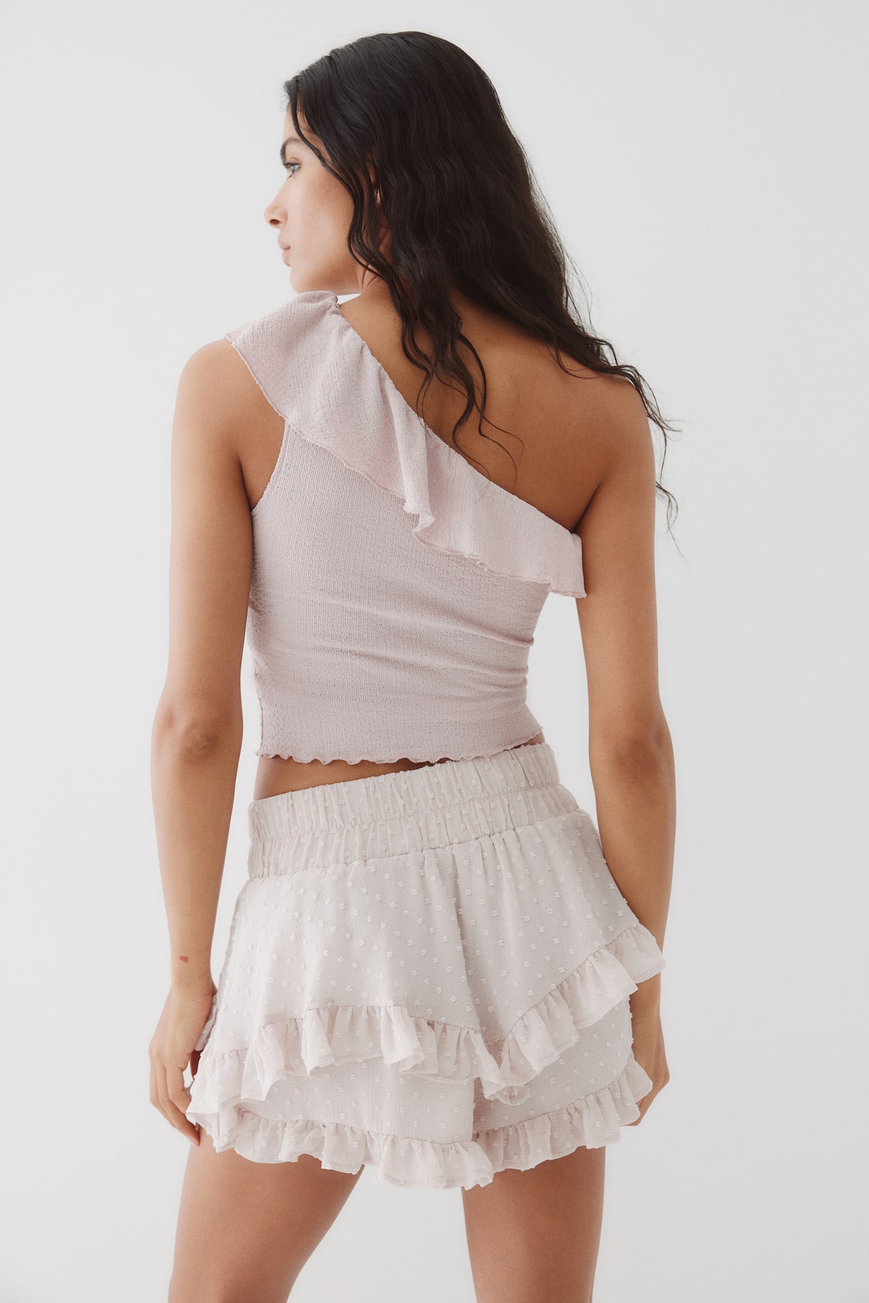 Flounced One-Shoulder Top - image 2