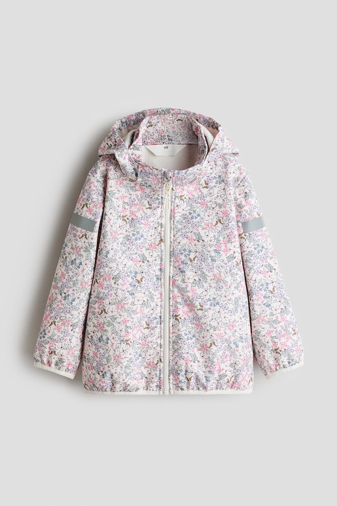 Water-resistant softshell jacket - Pink/floral/Light pink/strawberries/Light pink/hearts/Dusty blue/dinosaurs/Taupe/dinosaurs - 1