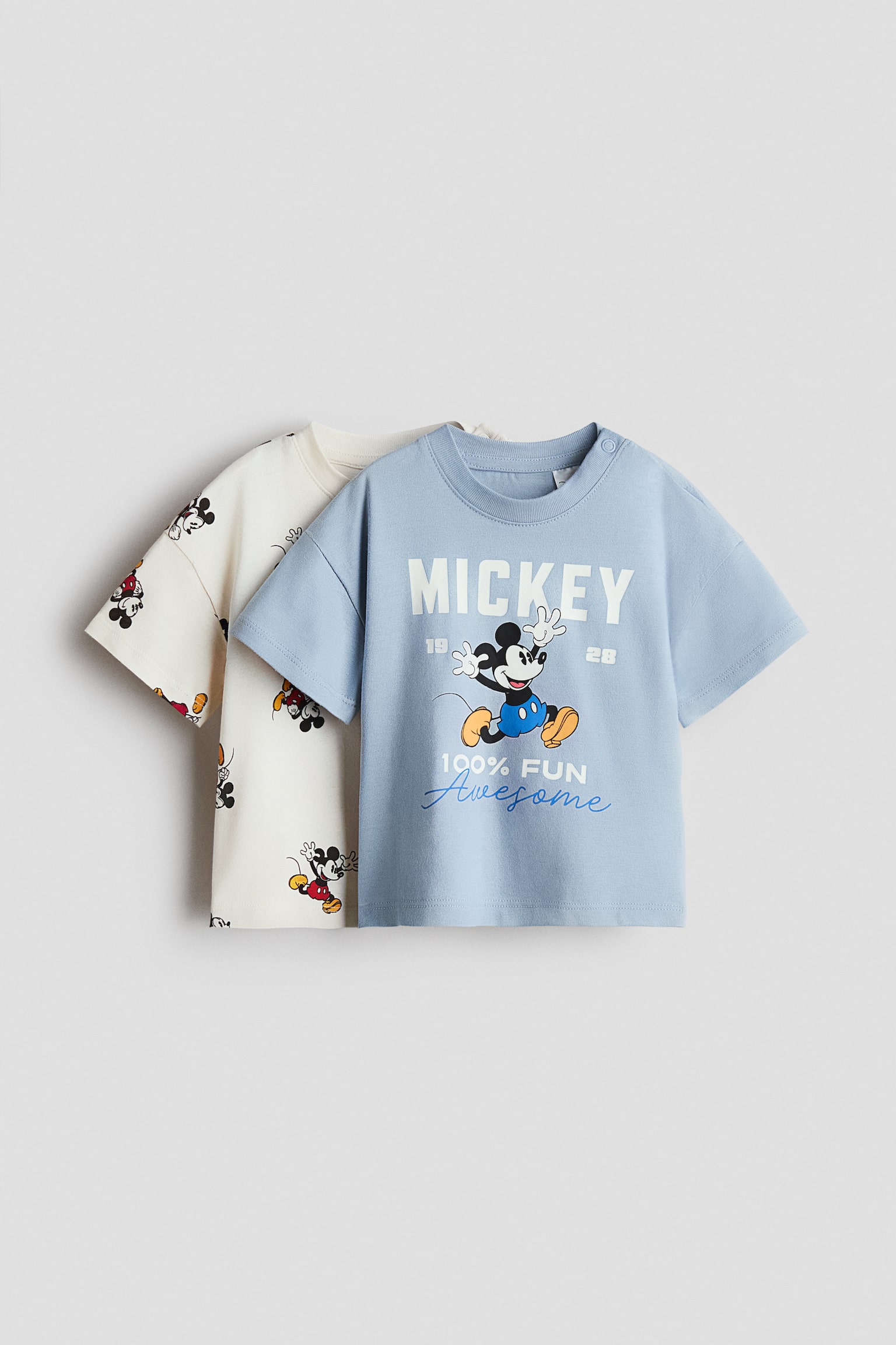 プリントTシャツ 2枚セット - ライトブルー/ミッキーマウス