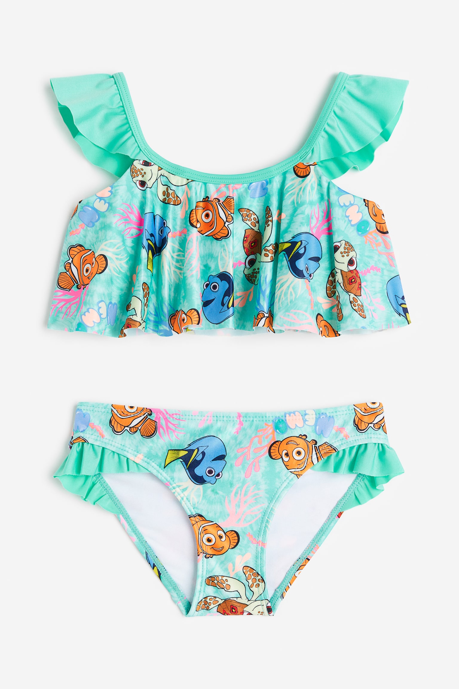 Flounce Trim Print Bikini - Mint green/Finding Nemo - 1