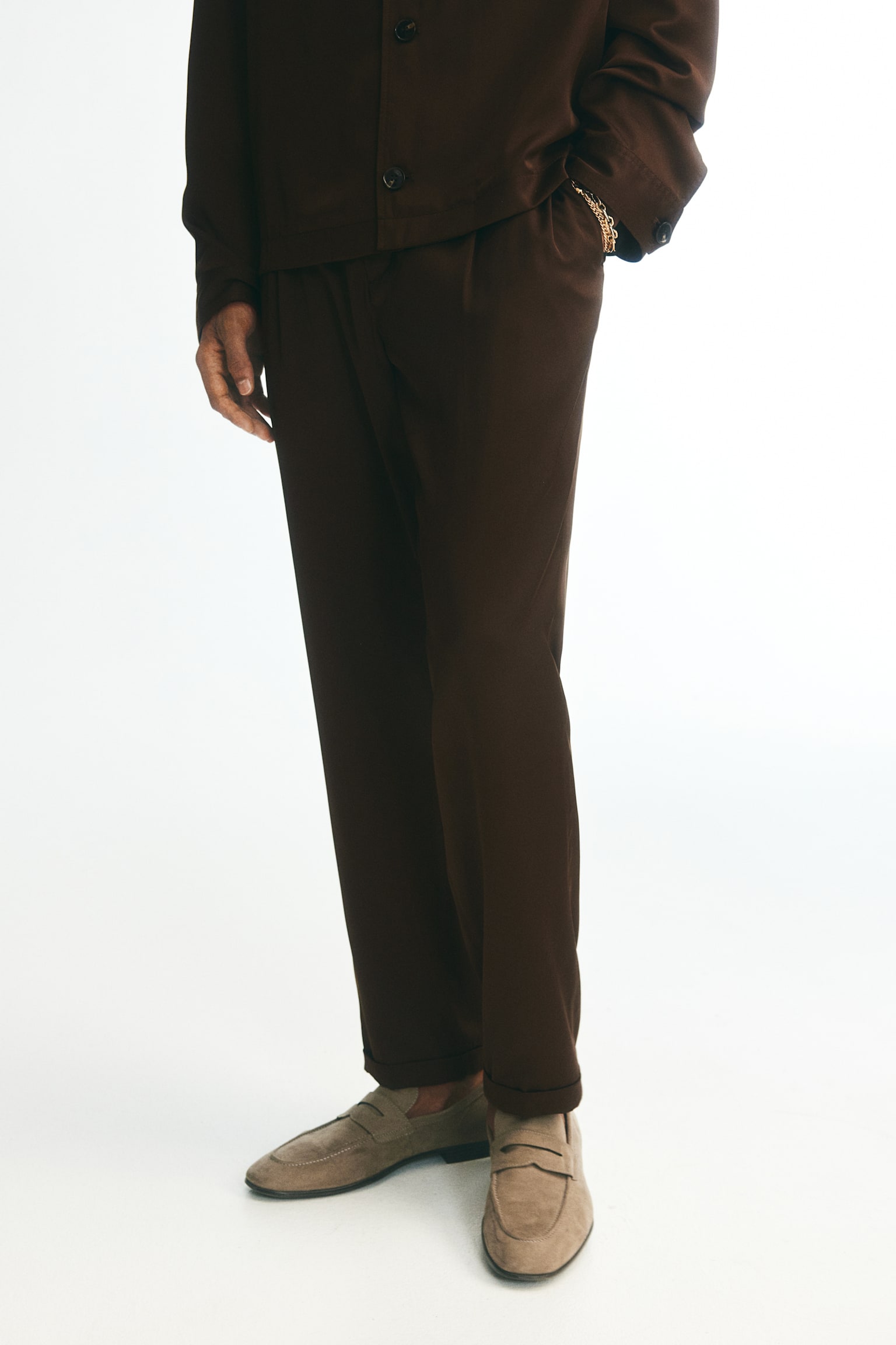 Regular Fit Trousers - Dark brown - 6