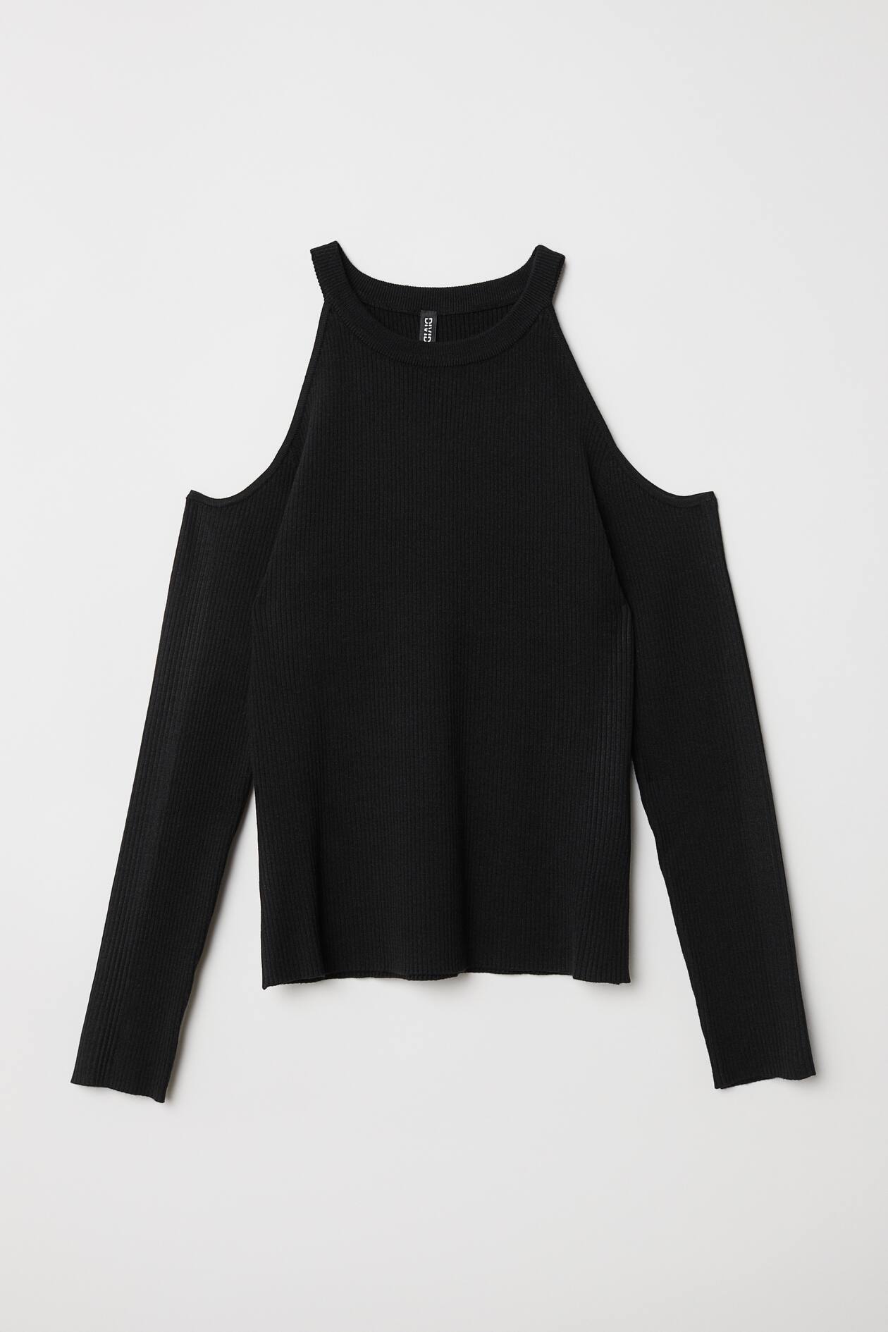Pull Noir épaules Dénudées Rachael Roy - Taille L - Neuf Avec étiquettes