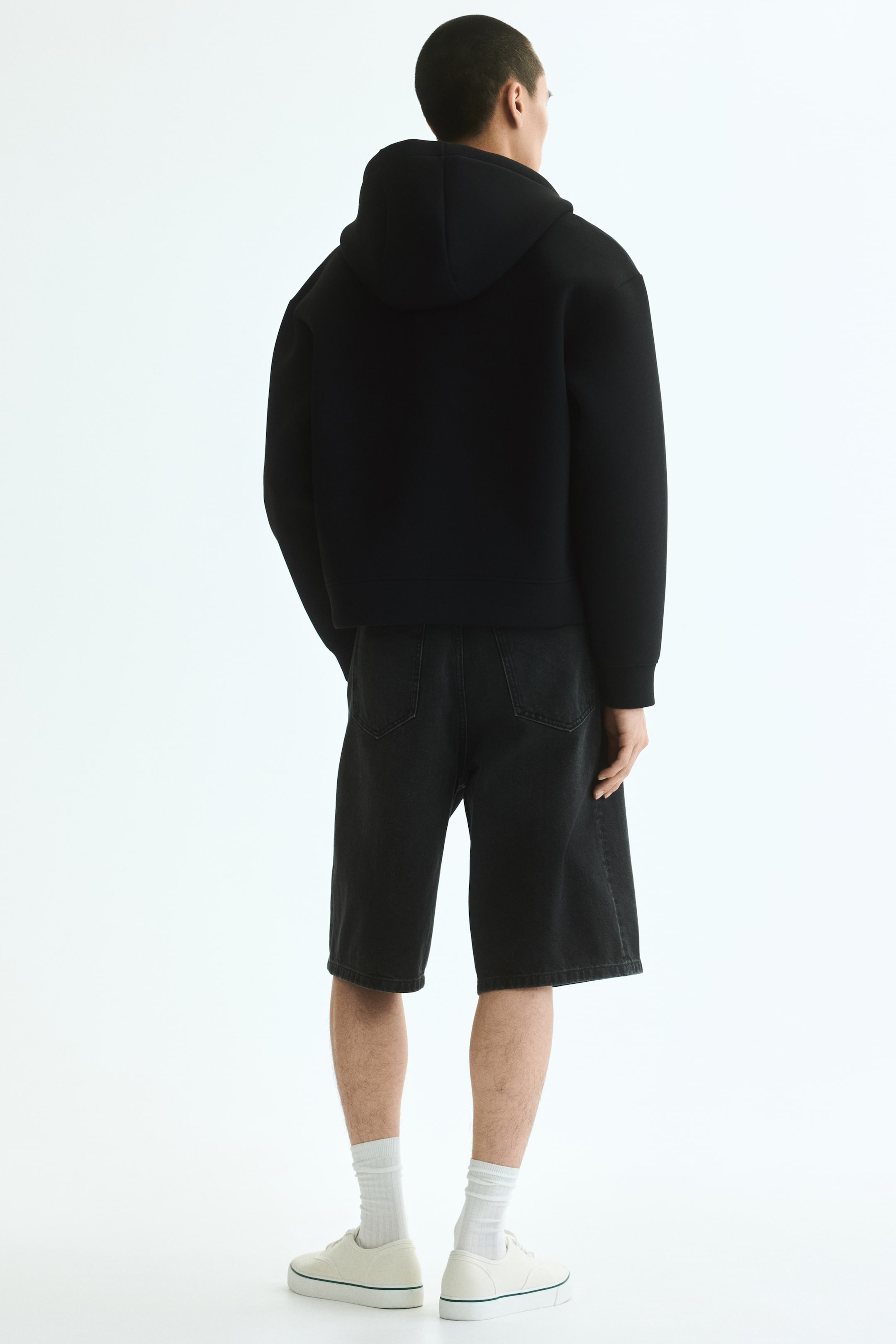 Loose-Fit Scuba Hooded Jacket