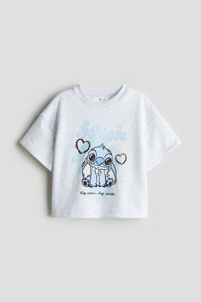 Printed T-shirt - Light grey/Lilo & Stitch/Dark blue/Lilo & Stitch/Cream/Hello Kitty/Grey/Hello Kitty/Dark grey/Lilo & Stitch/Grey/Kuromi/White/My Melody - 1