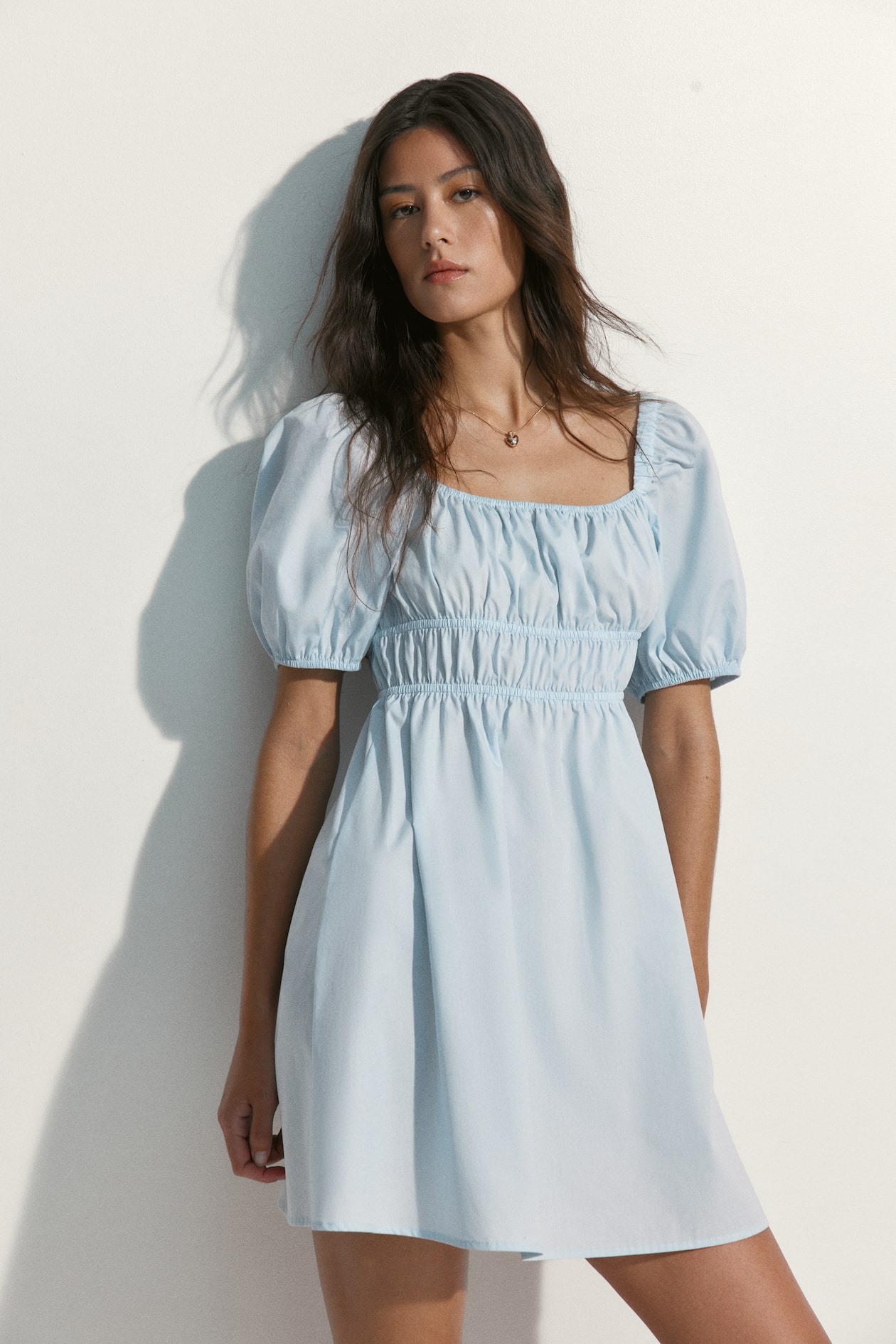 princess polly baby blue dress Light Blue Fuzzy Knit Puff Sleeve Sweater Dress – PinkBlush