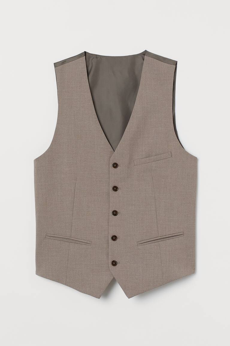 Gilet Costume Homme H&M Noir - Taille 46 - Brodé étoiles - Occasion Très Bon état