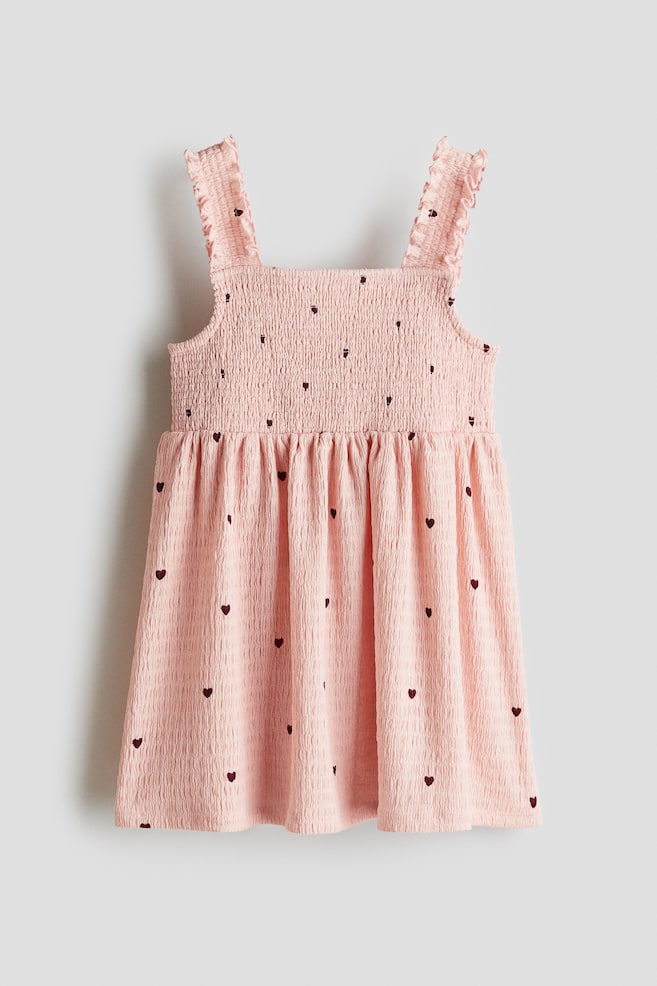 Textured Jersey Dress - Light pink/hearts/Black/gingham check - 1