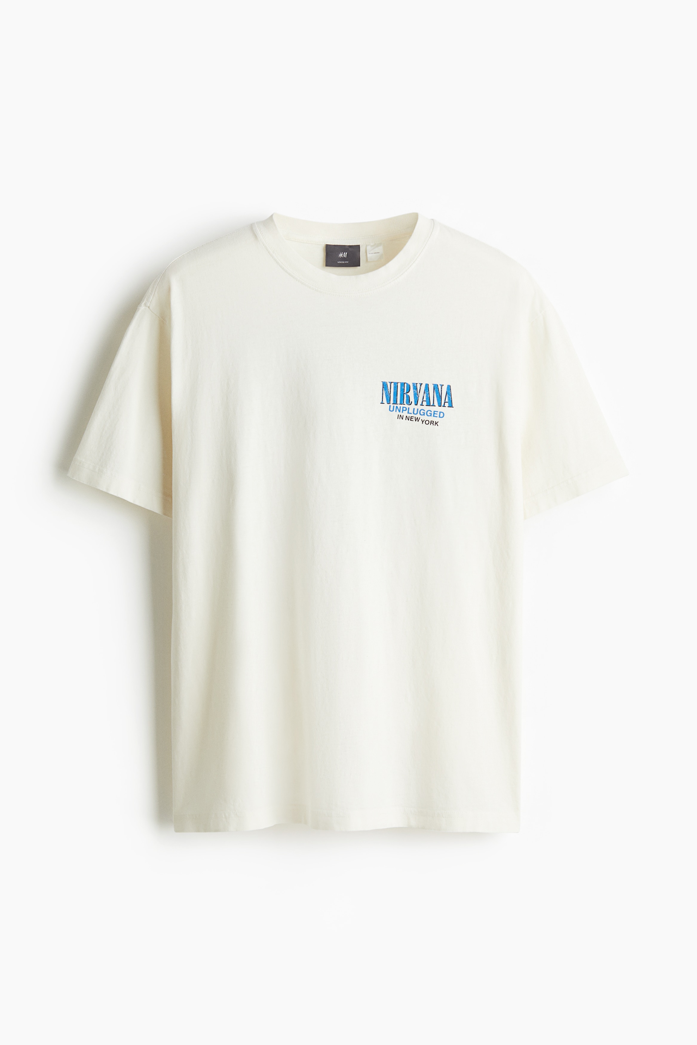 Loose Fit Vintage Look Print Tee - Light beige/Nirvana/Black/Guns N' Roses/Black/Guns N' Roses/White/Grateful Dead/Cream/Nine Inch Nails/Black/The Strokes/White/Nirvana/Black/Dolly Parton/White/Talking Heads/Black/Nirvana