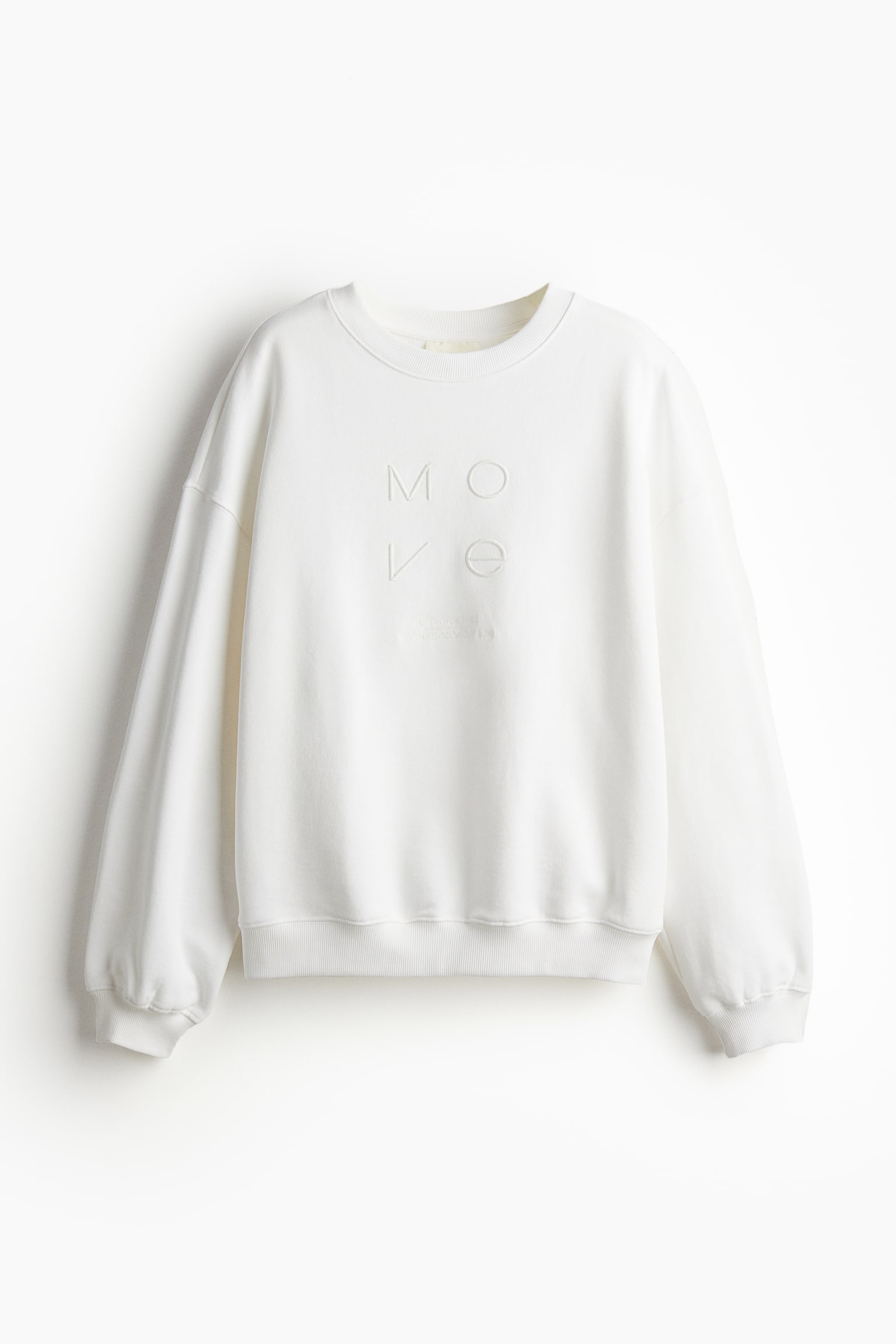 Sports sweatshirt in DryMove™ - White/Move/Black/Light grey marl - 2