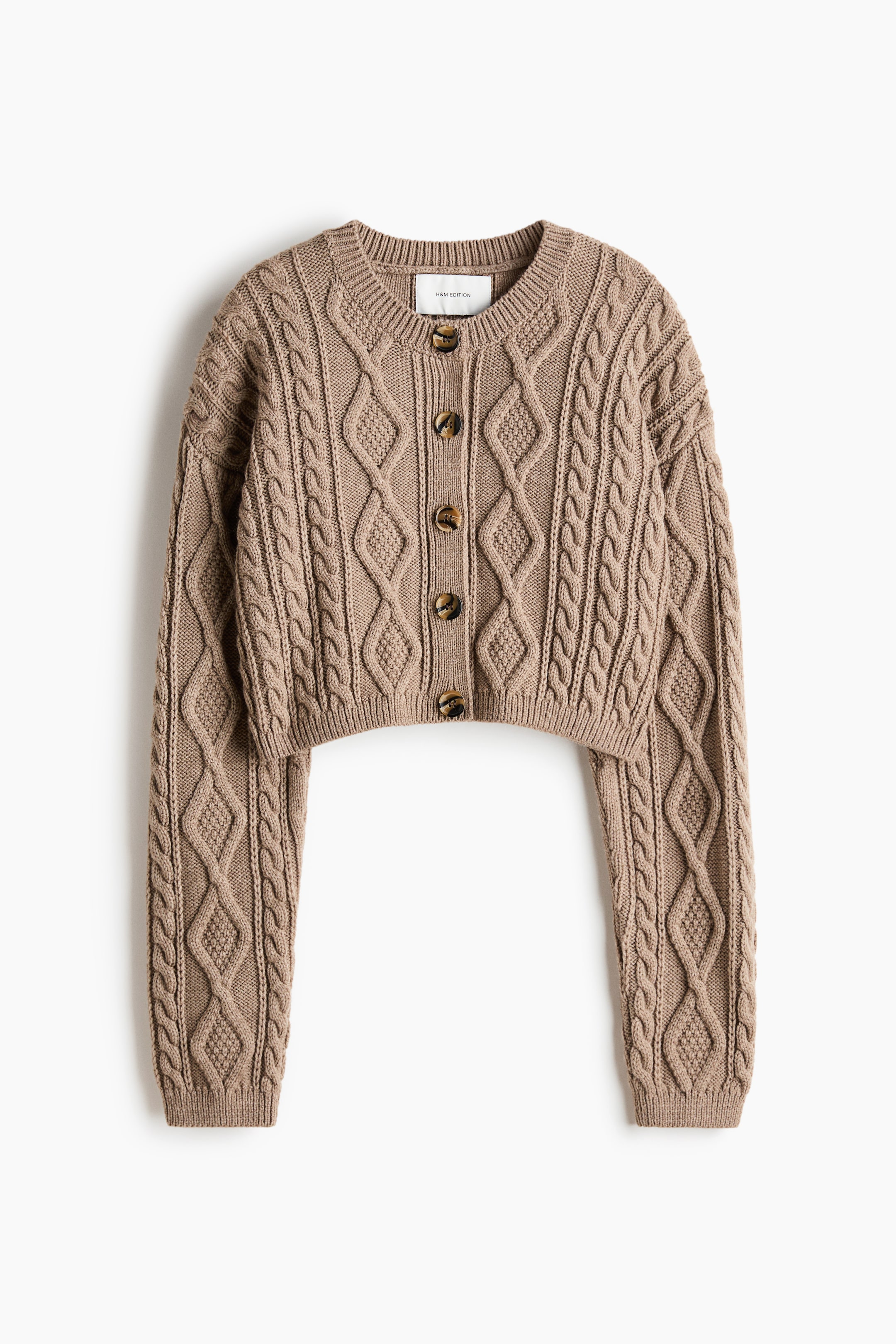 Büyük resmi görüntüle: Saç Örgüsü Hırka - Mole - KADIN | H&M TR 1