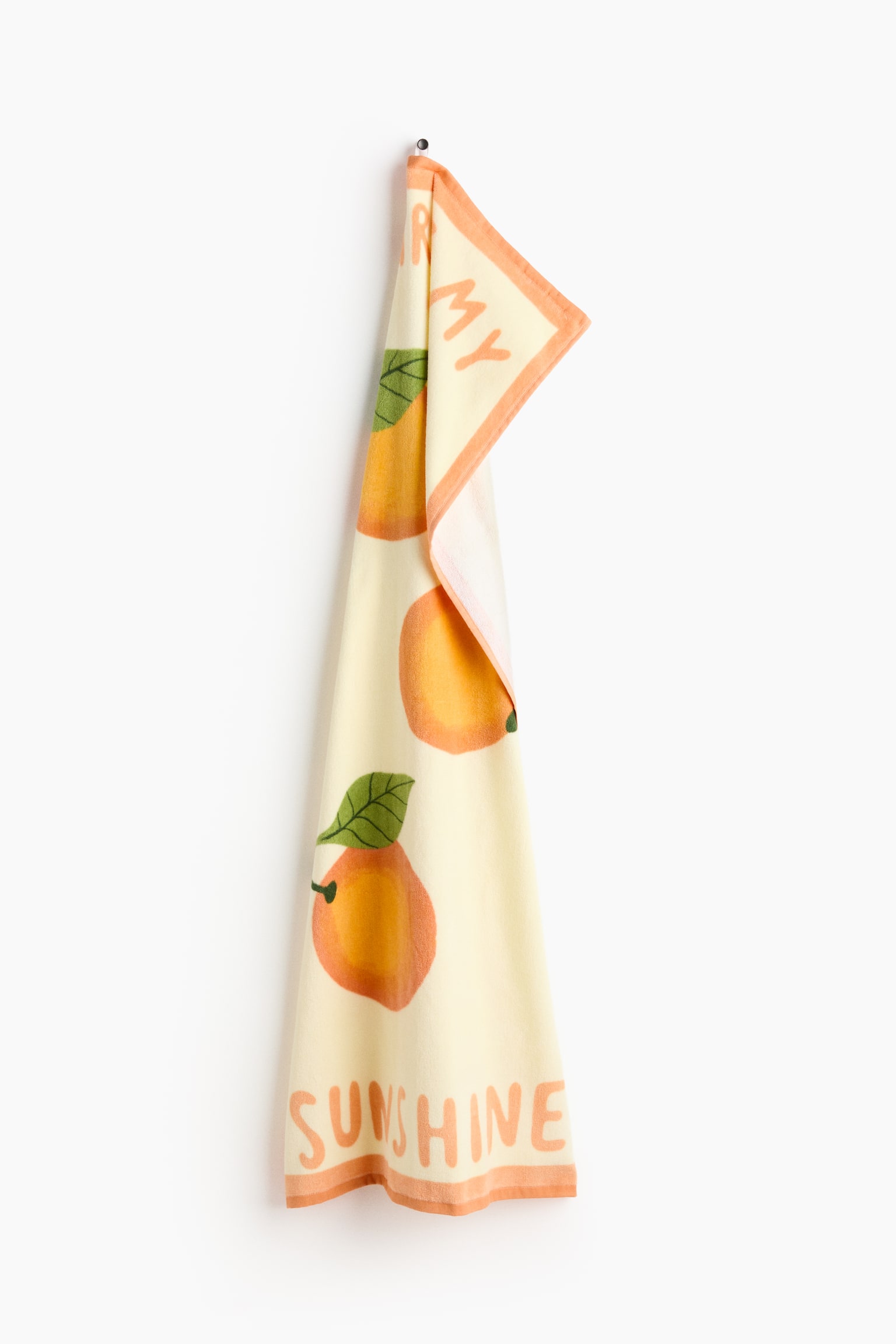 パターンバスタオル - ライトイエロー／オレンジ/クリーム／恐竜/グリーン／トリケラトプス