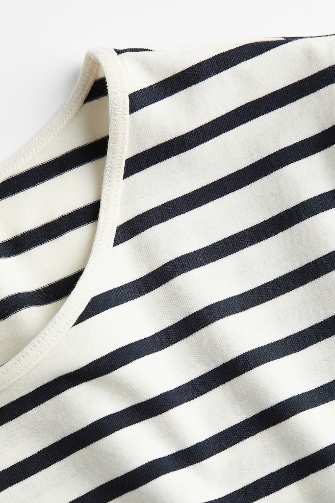 Cotton T-shirt - White/Black striped/Black/White/Light beige/dc/dc - 3