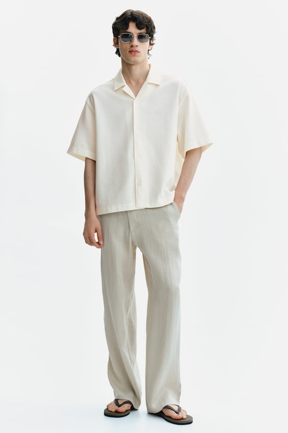 Koszula z otwartymi klapami Relaxed Fit