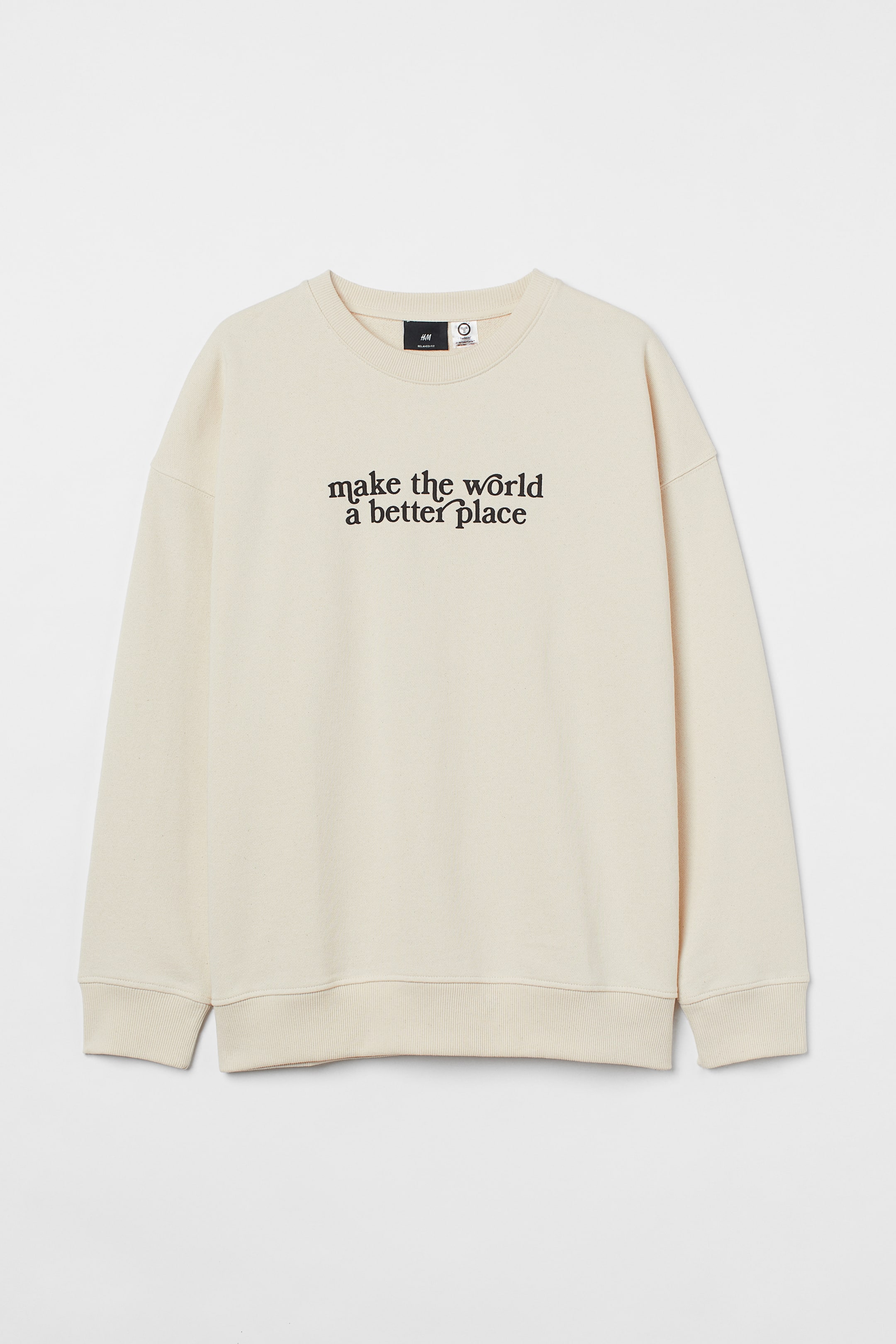 View larger image: Relaxed Fit Cotton sweatshirt - Cream - Men | H&M IE 1