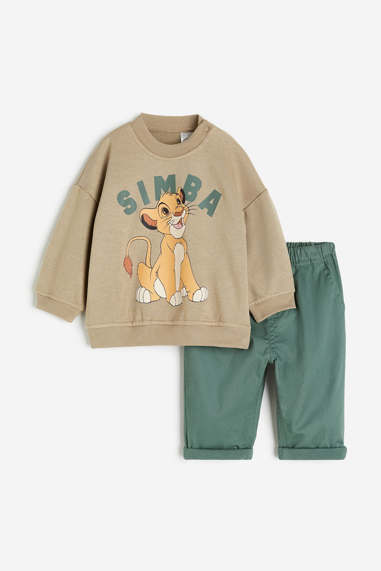 2-piece set Beige/The Lion King Kids H&M MY