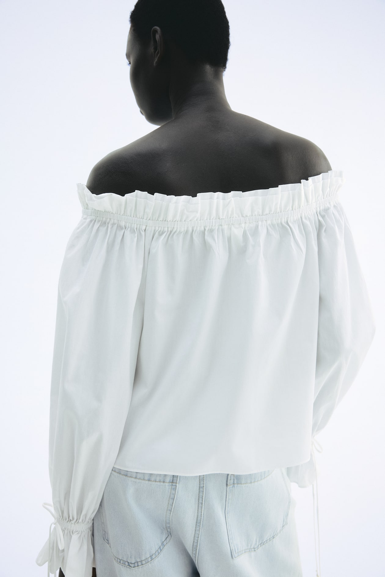 Off-the-Shoulder Poplin Blouse - image 4