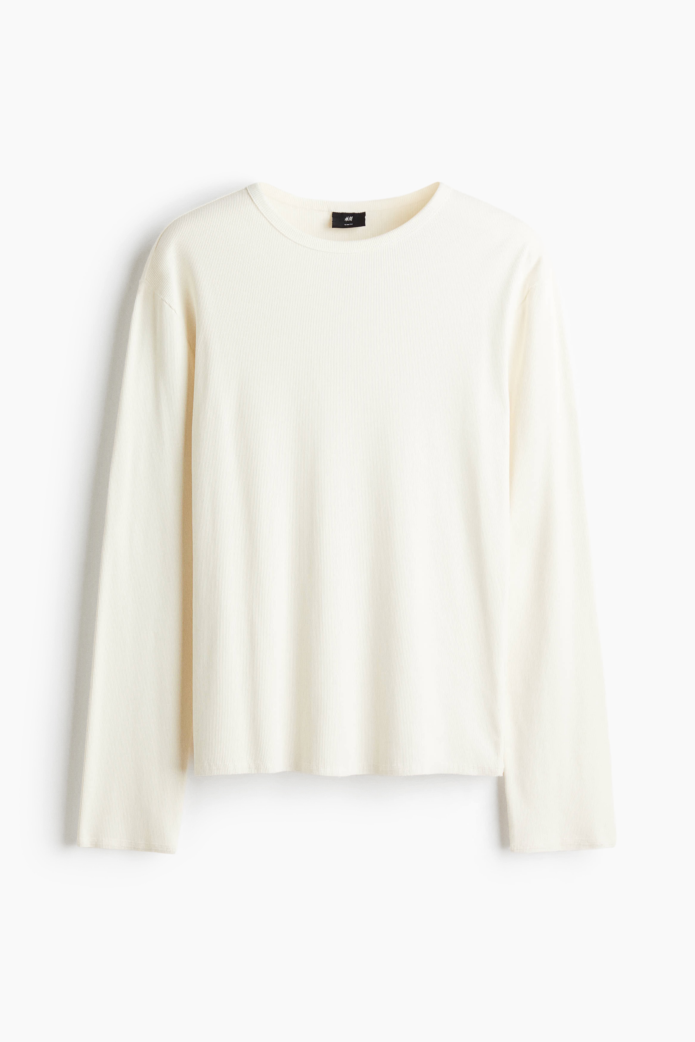 Žebrovaný top Slim Fit - Bílá/Tmavě šedá/sepraná