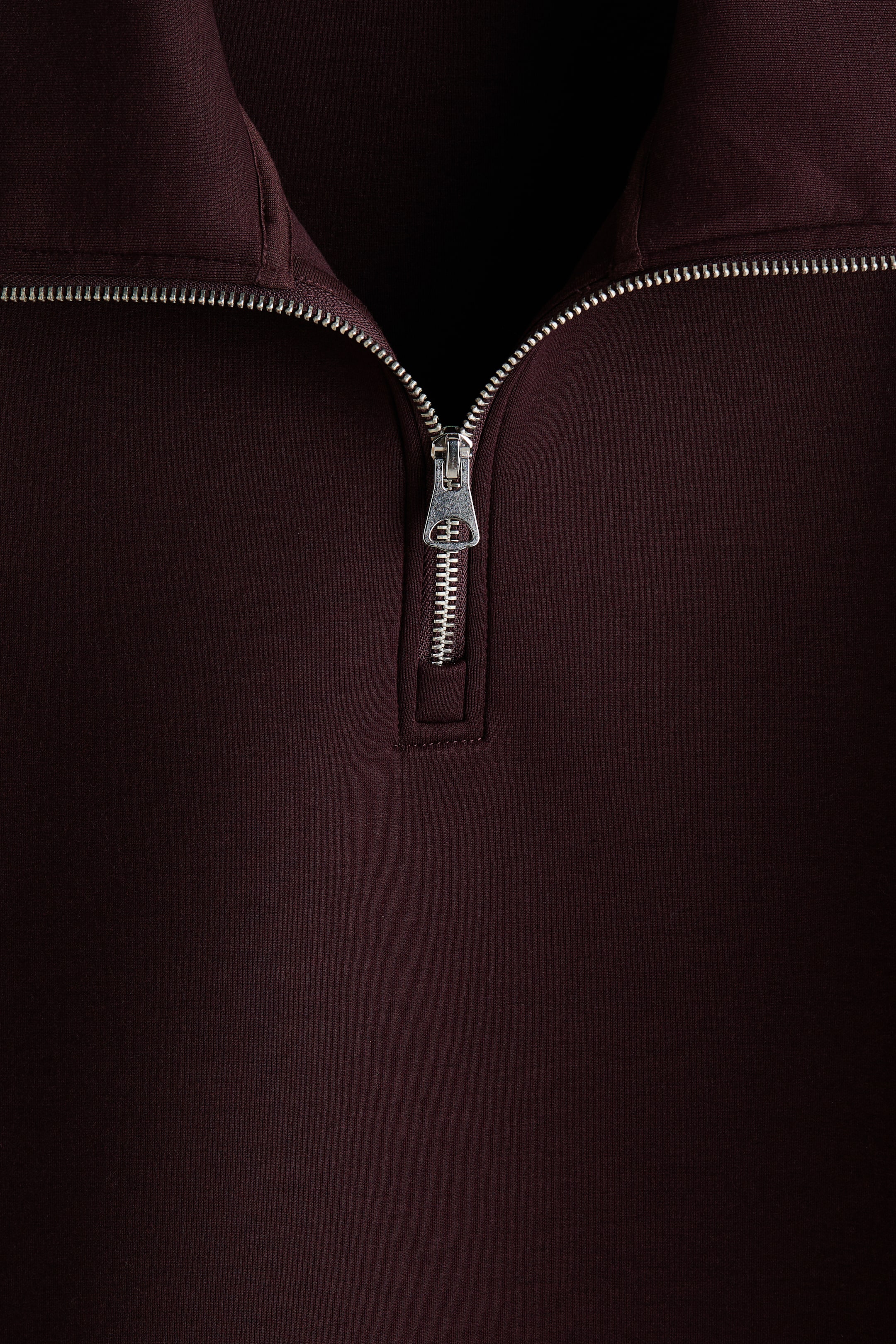 Grösseres Bild ansehen: Scubashirt mit Zipper in Loose Fit - Weinrot - HERREN | H&M CH 6