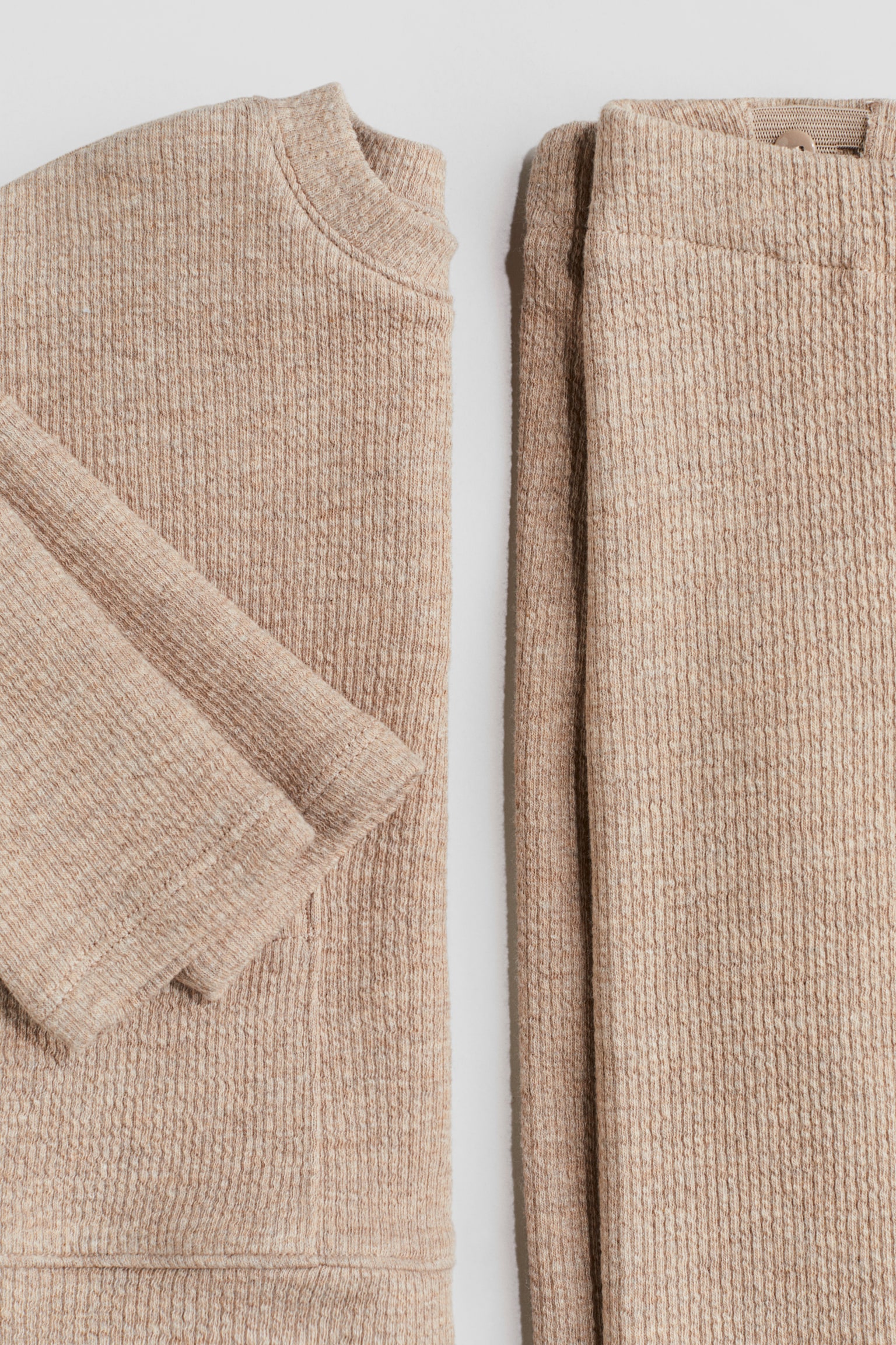 Детские комплекты H&M 2-piece Cotton Jersey Set, цвет: Бежевый — фото 2