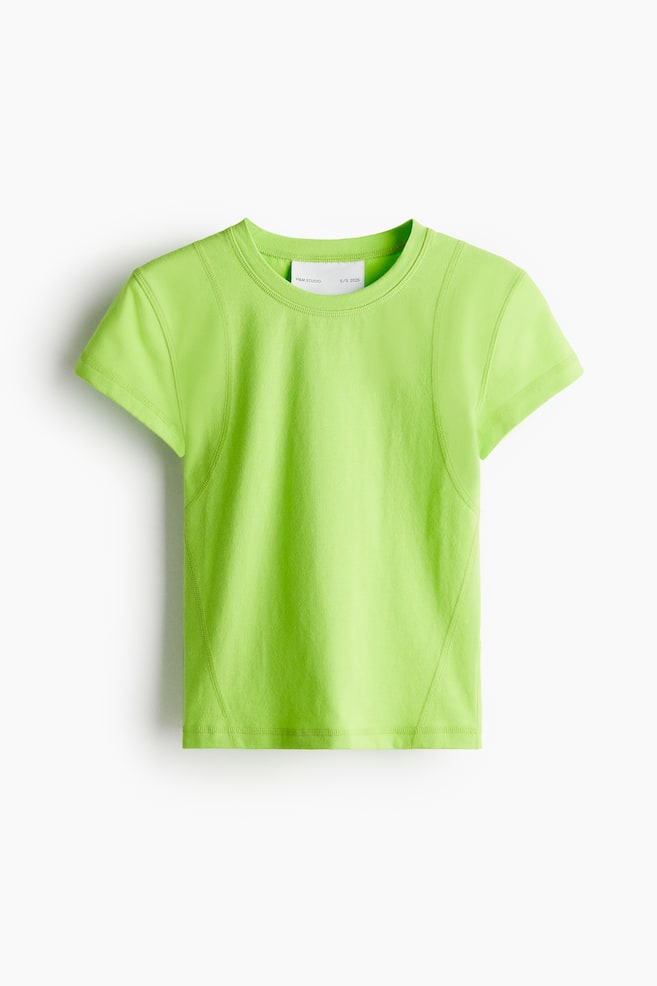 Flatlock-seam T-shirt - Lime green - 1