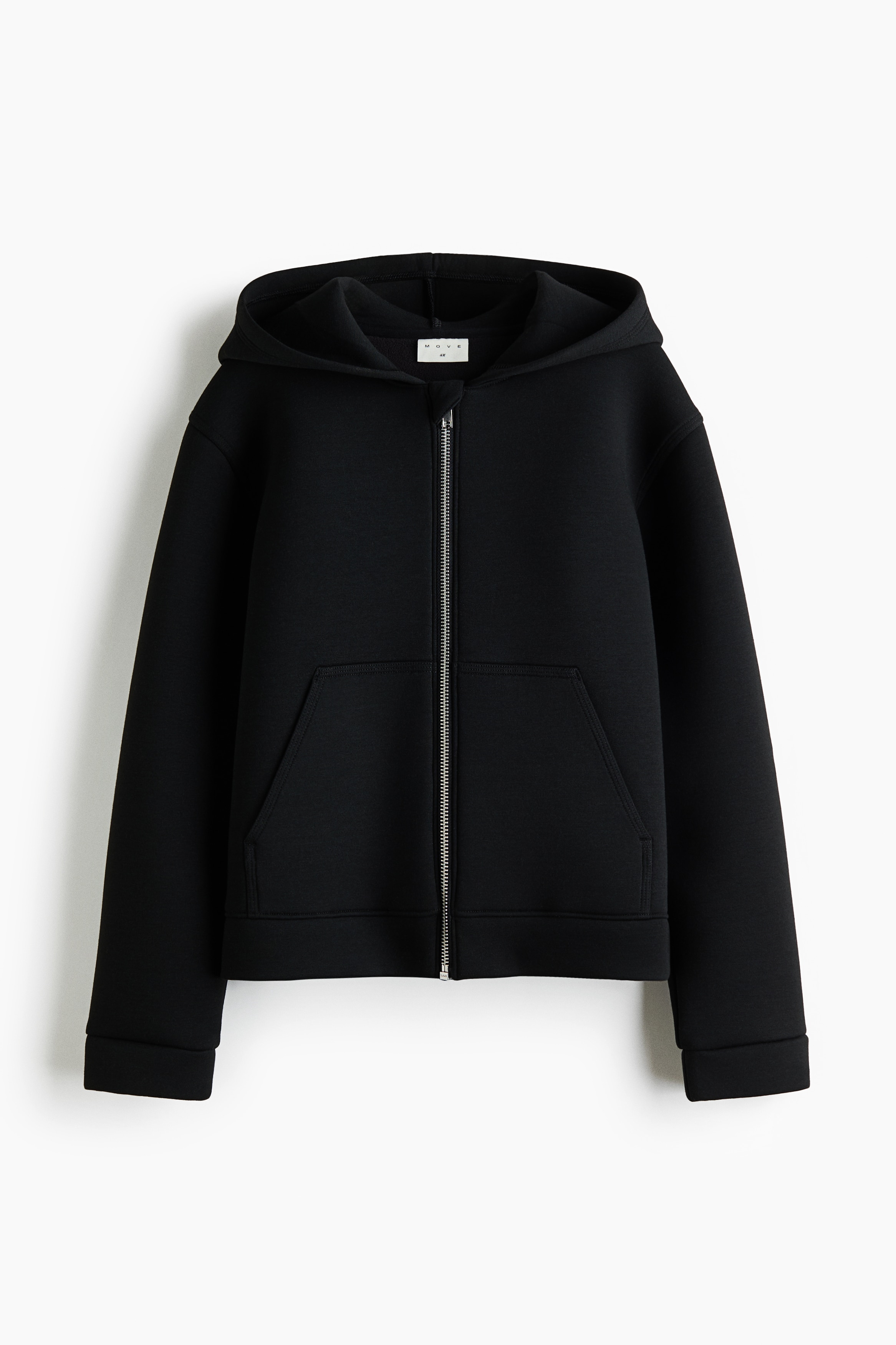 Wärmende Sport-Hoodiejacke aus Scuba - Schwarz/Dunkelrot