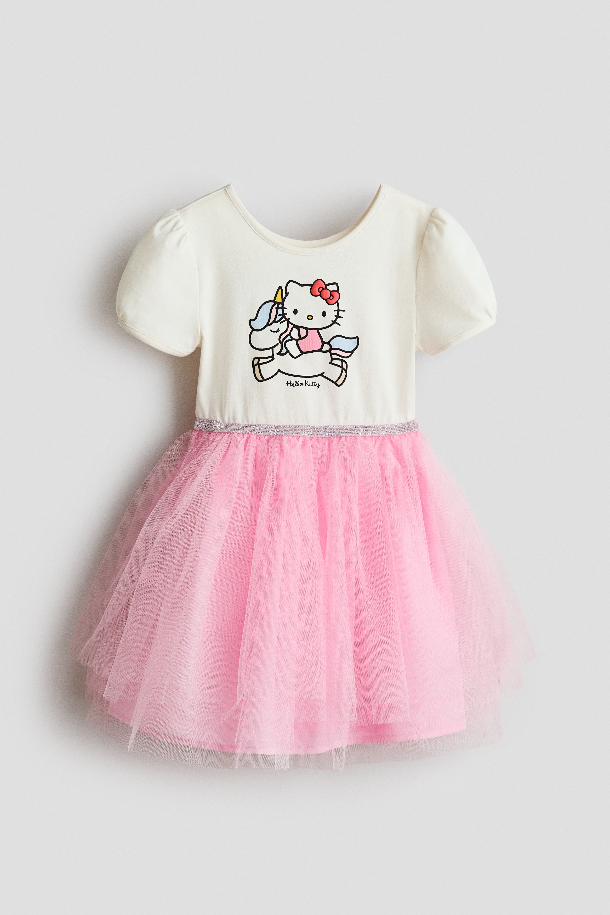 プリントチュールスカートワンピースモデル