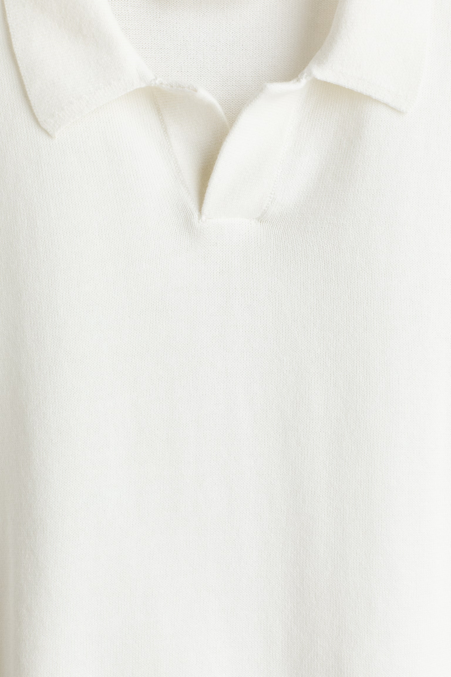 Fine-Knit Cotton Polo Shirt - Cream/Light gray melange/Navy blue - 5
