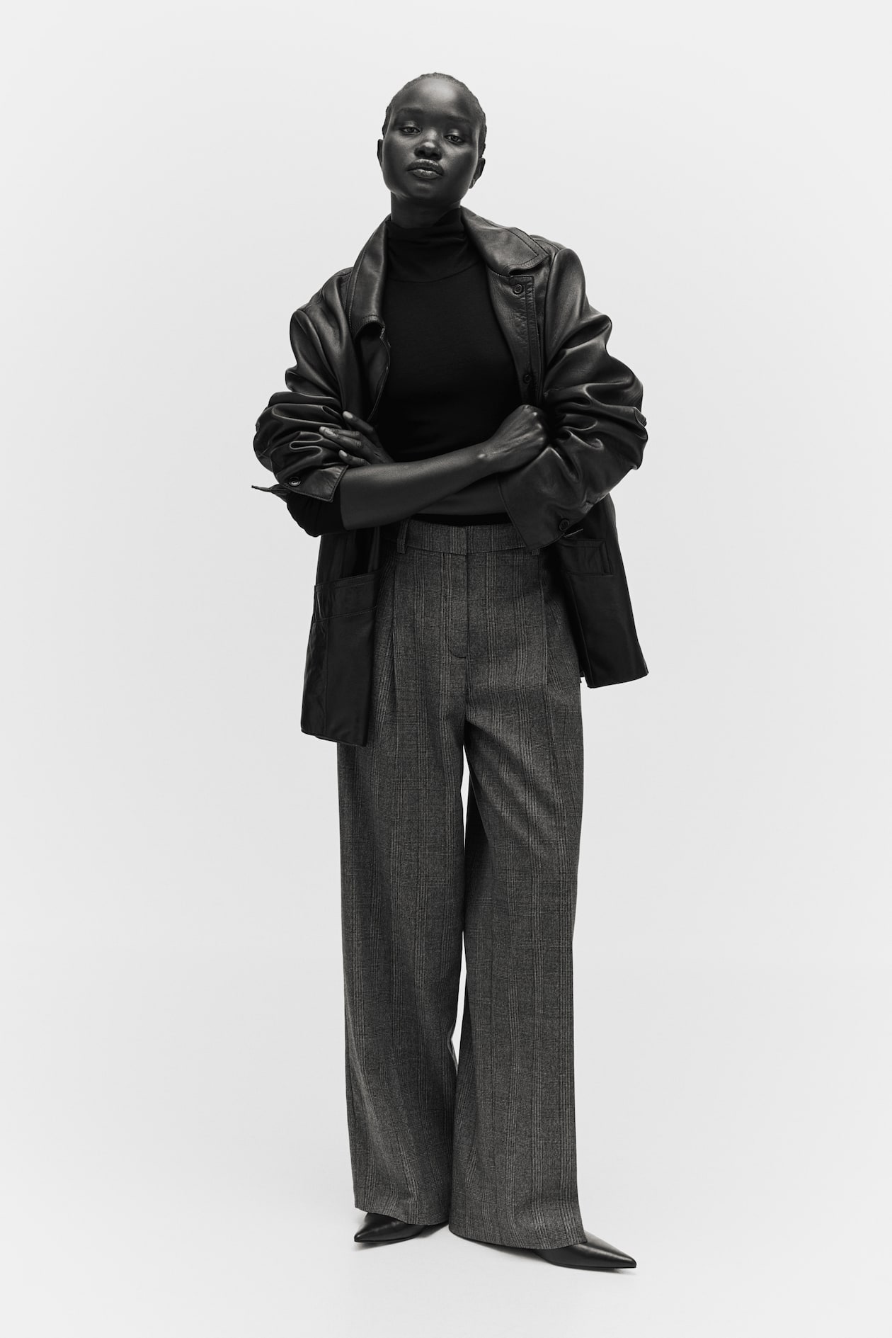 Wide-Leg Dress Pants