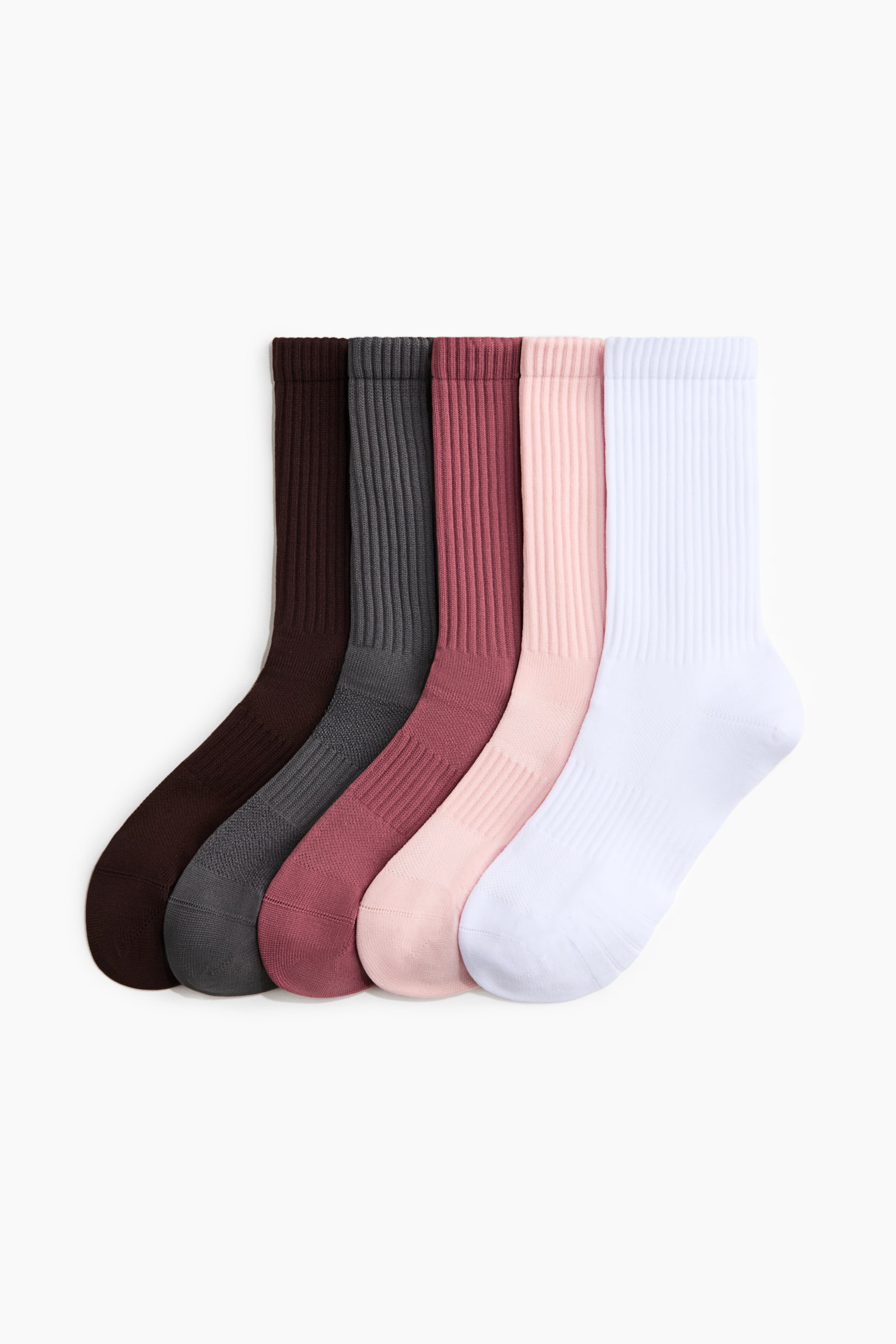 5-Pack Sports Socks with DryMove™ - Antique rose/White/Black