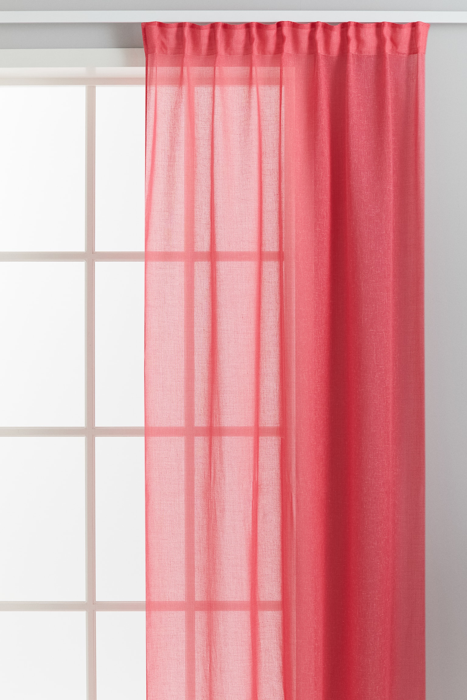 2-pack multiway curtain lengths - Fuchsia/White/Light beige/Emerald - 1