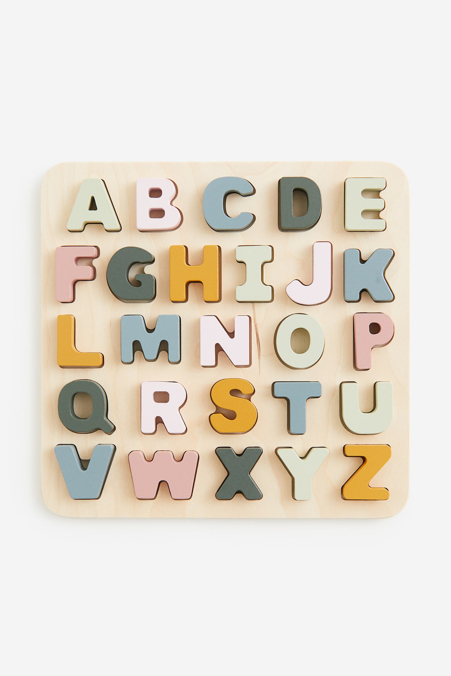 Wooden alphabet puzzle - Multi-coloured - 1