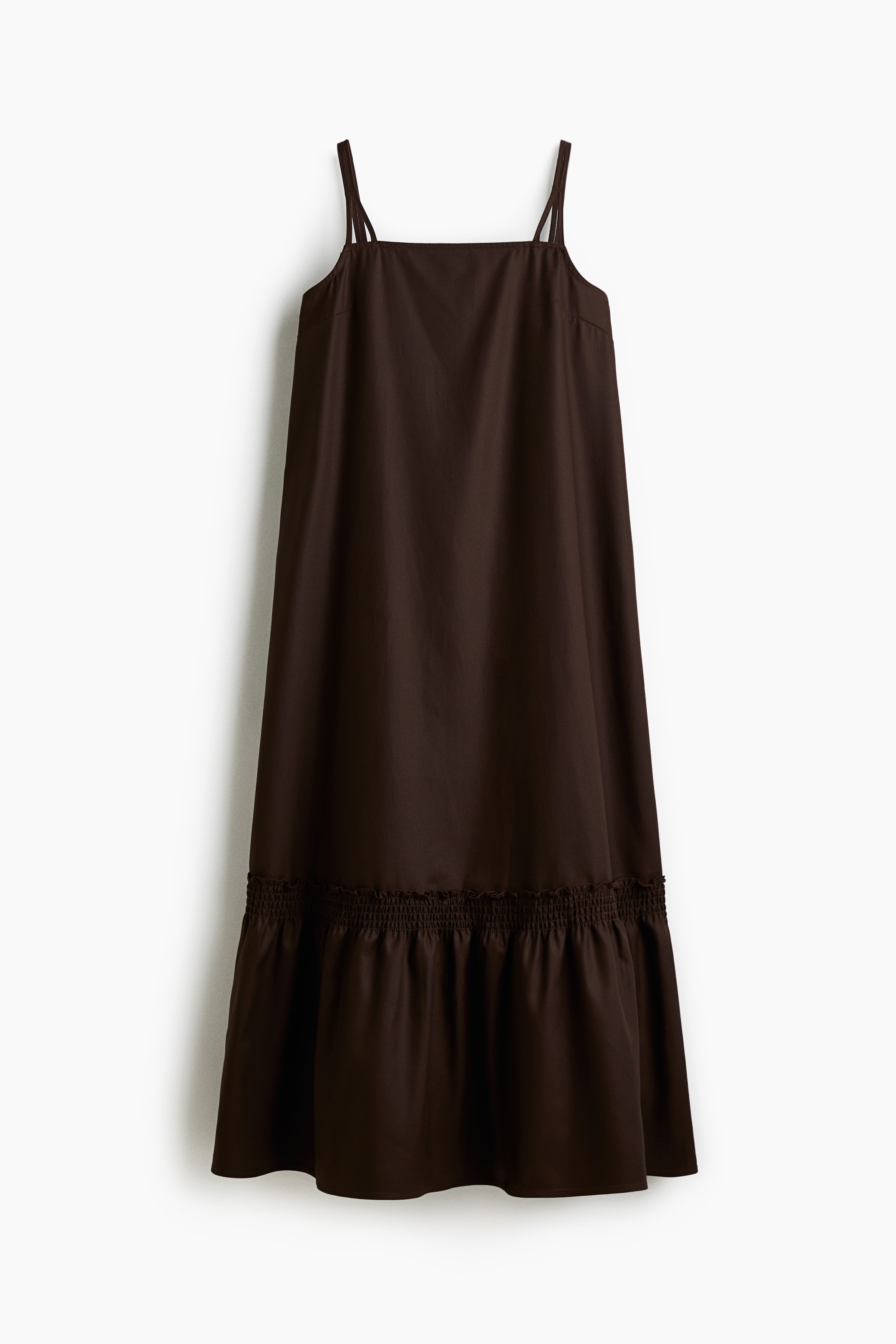 リヨセルブレンドキャミワンピース - ダークブラウン/ブラック/ダークデニムブルー